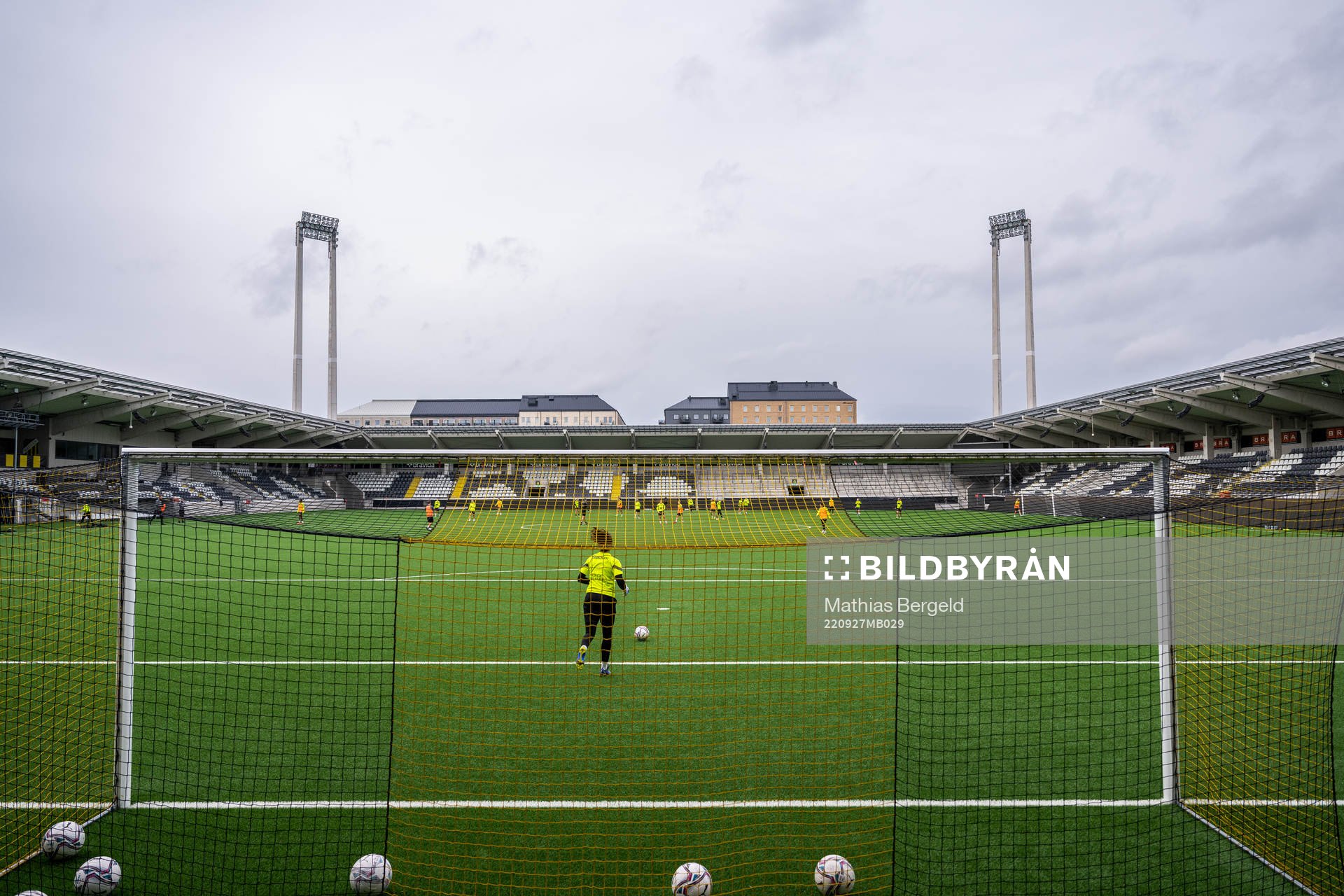 General interior view of Bravida Arena during a training session with Häcken ahead of a Women's Champions League football match on September 27, 2022 in Gothenburg.