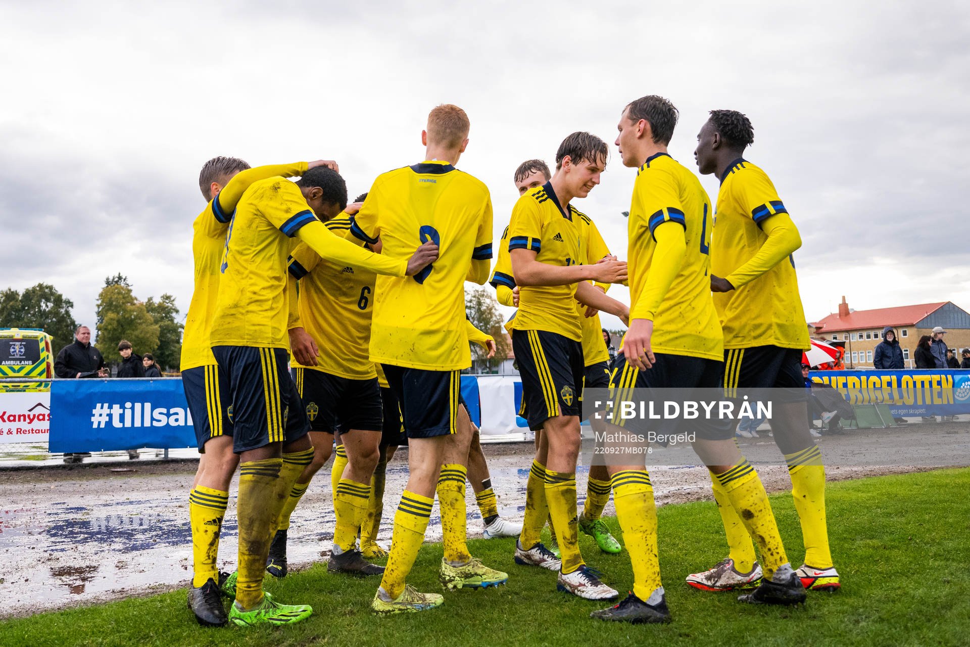 Sveriges spelare jublar