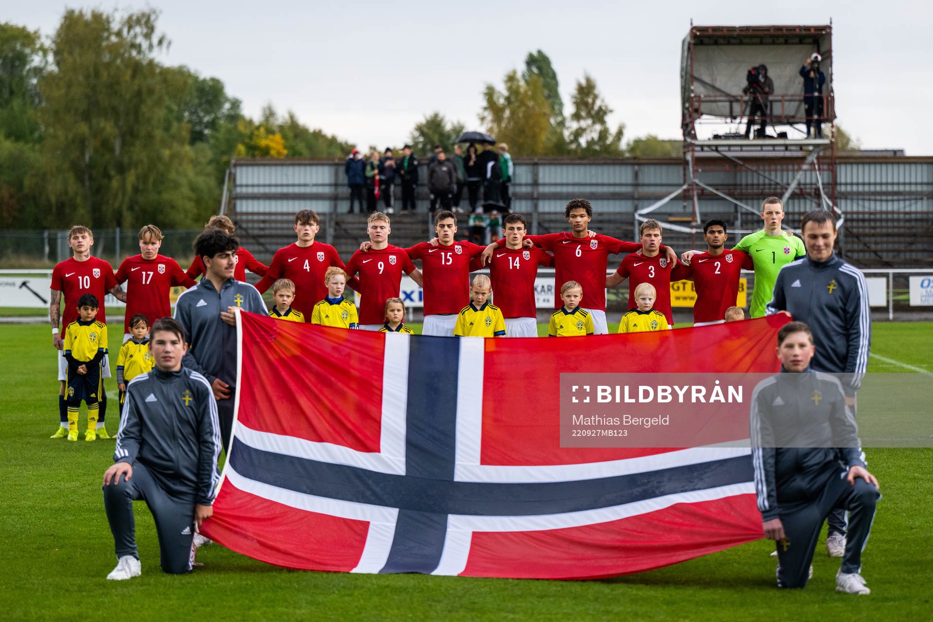 Norges lag vid line up