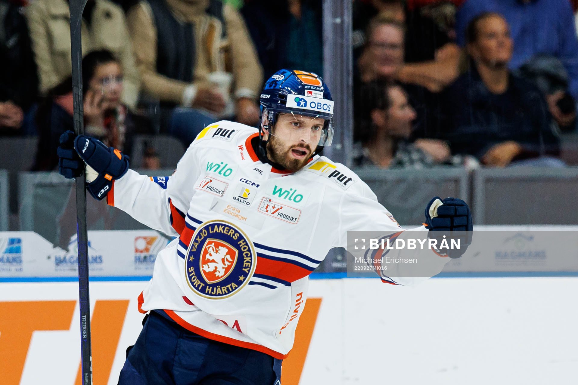 Växjös Lukas Bengtsson jublar