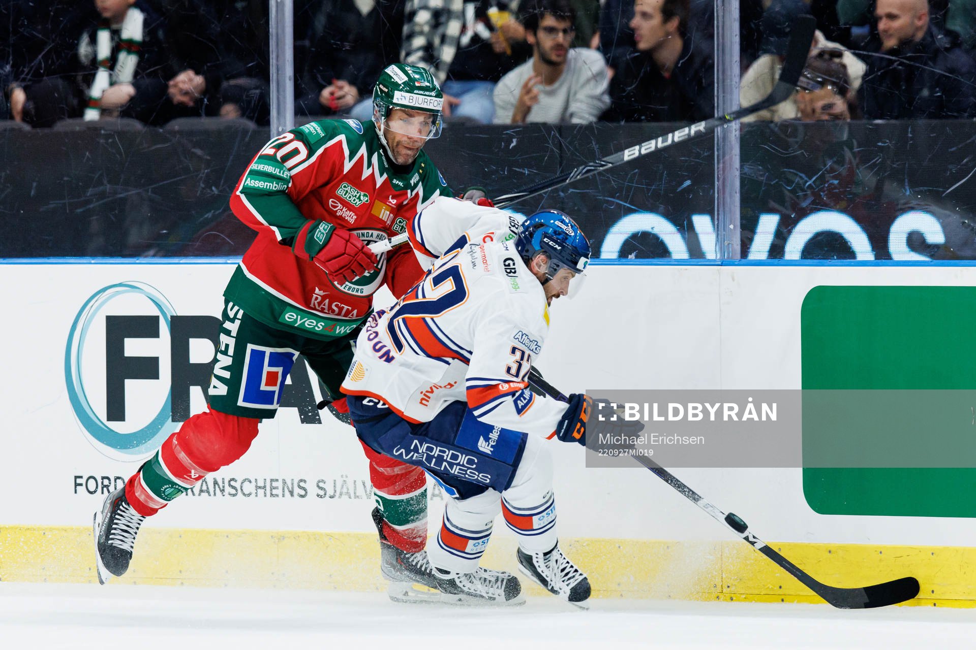 Frölundas Joel Lundqvist och Växjös Lukas Bengtsson