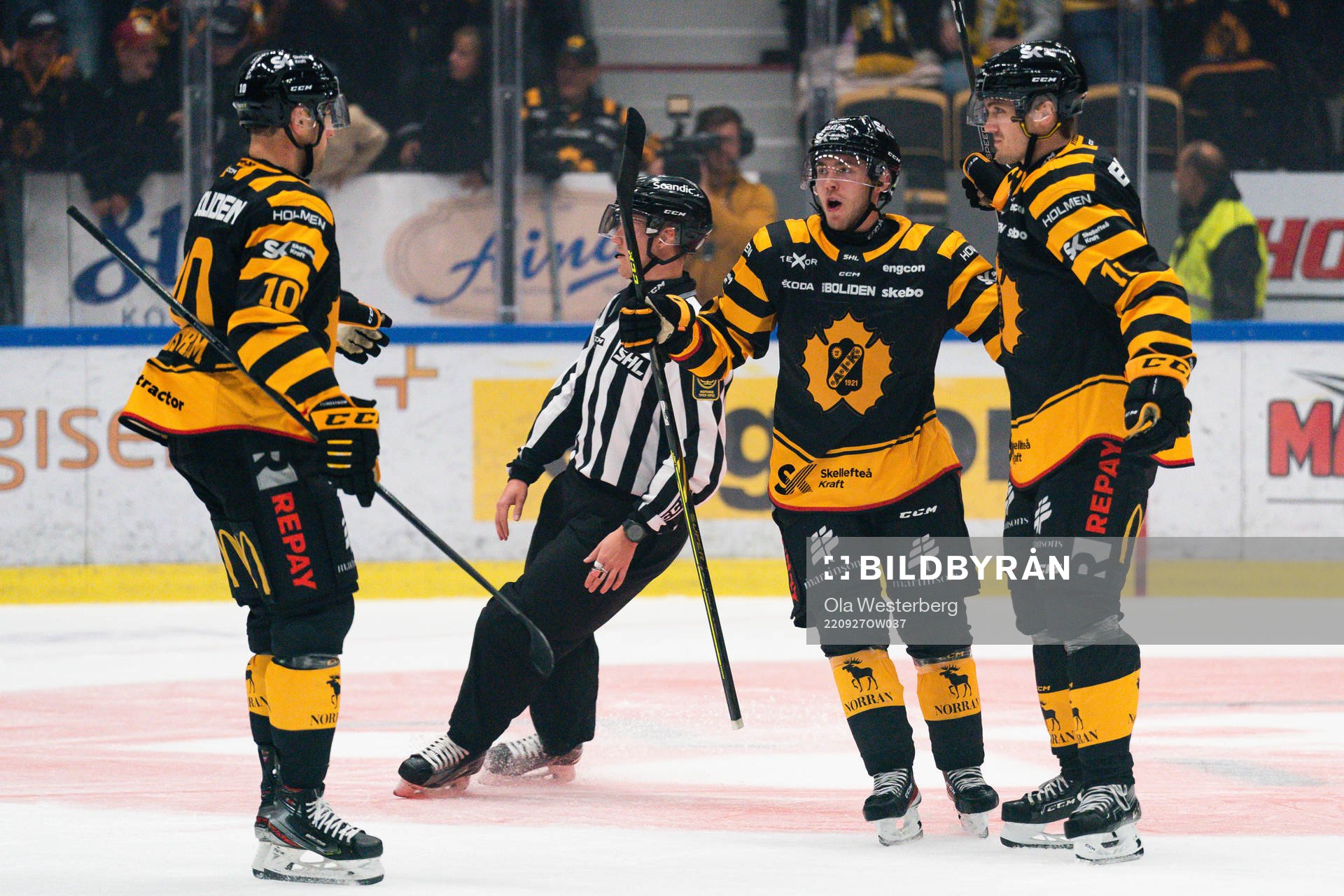 Skellefteås Joakim Lindström, Andreas Wingerli och Max