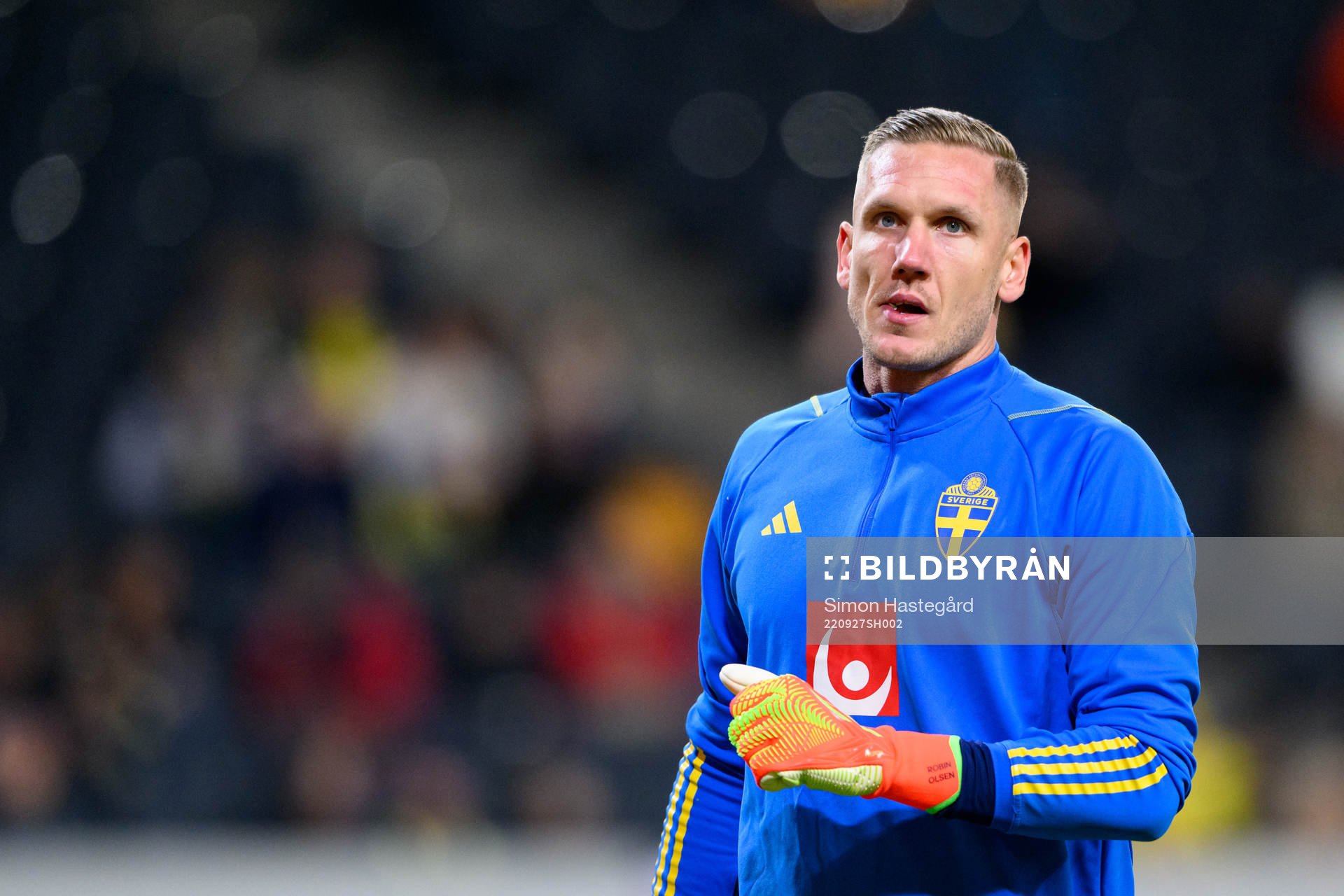 Goalkeeper Robin Olsen of Sweden