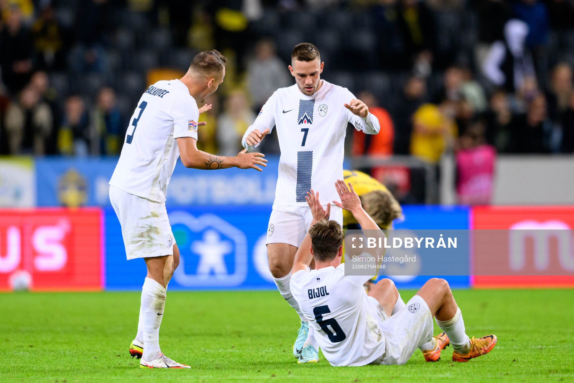 Jure Balkovec, Timi Elsnik and Jaka Bijol of Slovenia