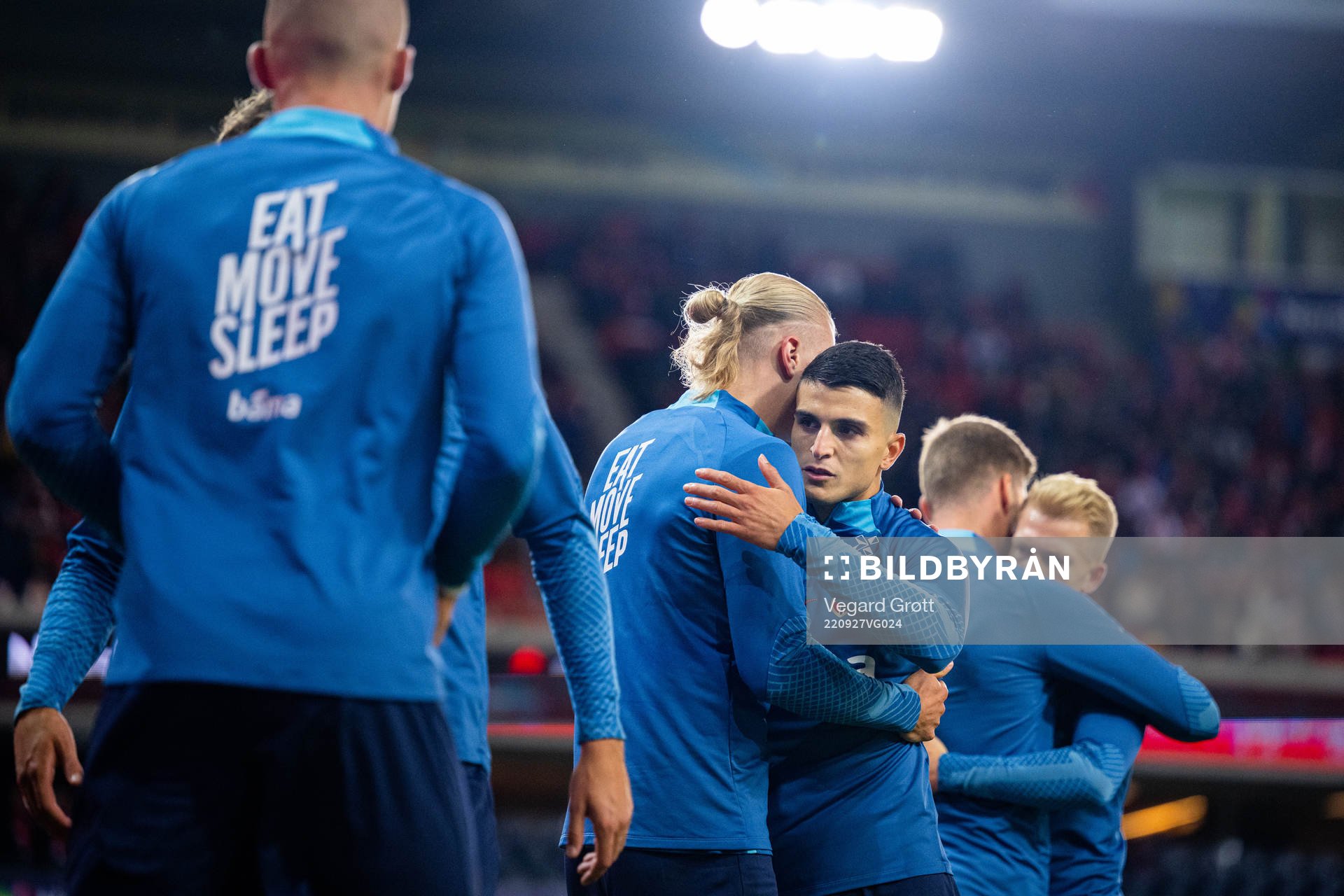 Erling Braut Haaland and Mohamed Elyounoussi of Norway