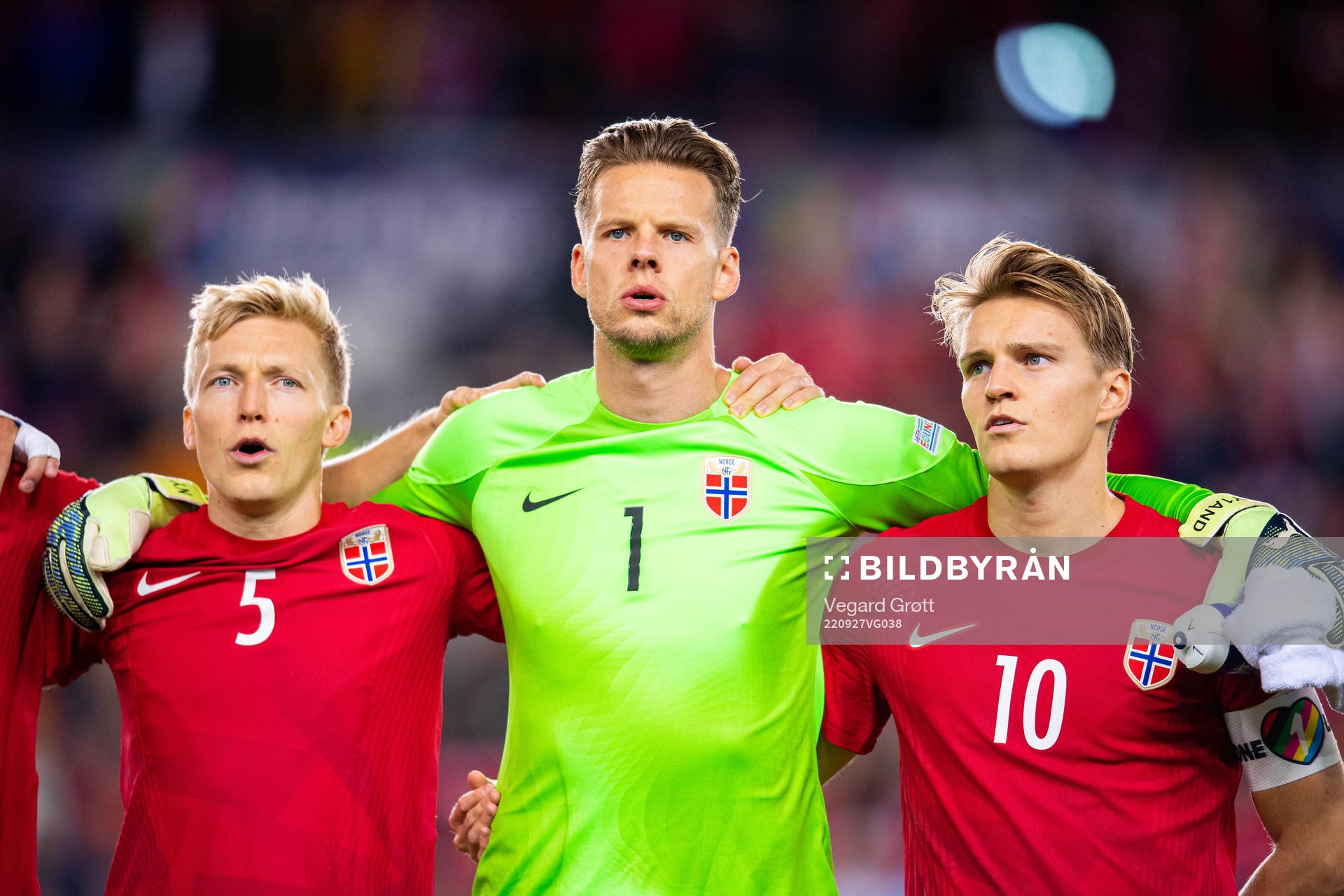 Birger Meling, goalkeeper Ørjan Håskjold Nyland and