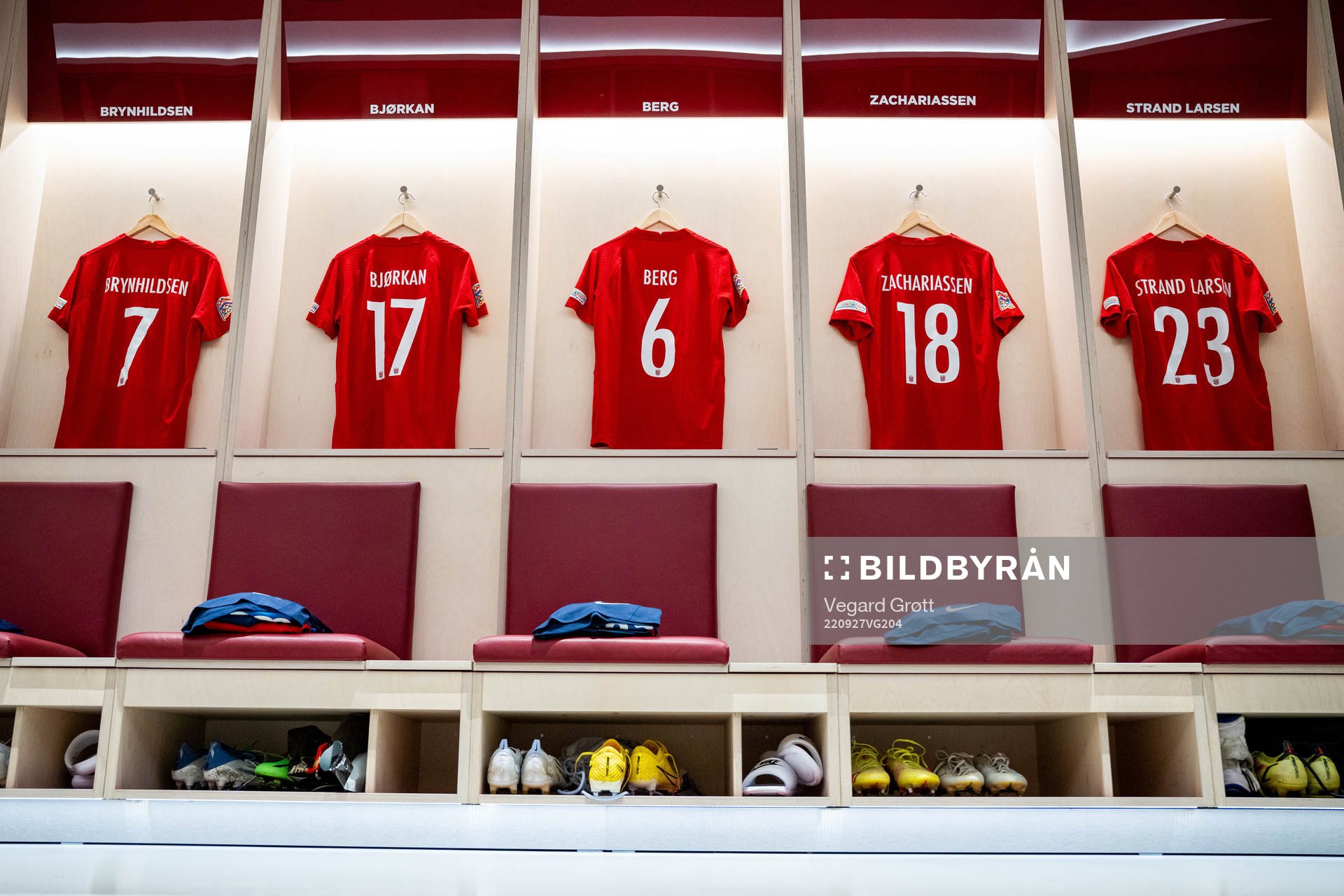 The kits of Ola Brynhildsen, Fredrik André Bjørkan,