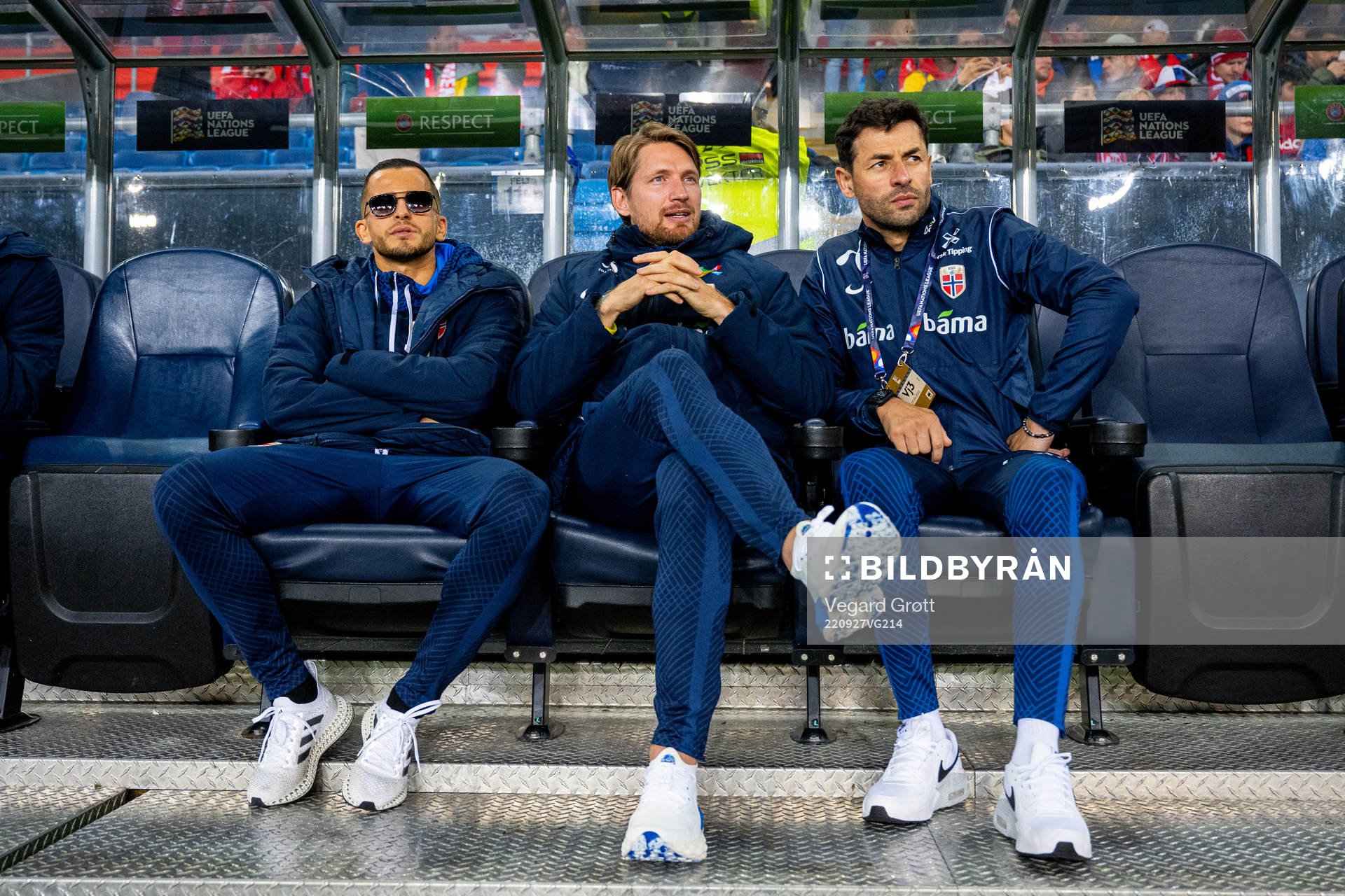 Omar Elabdellaoui, Stefan Strandberg and physio Mario