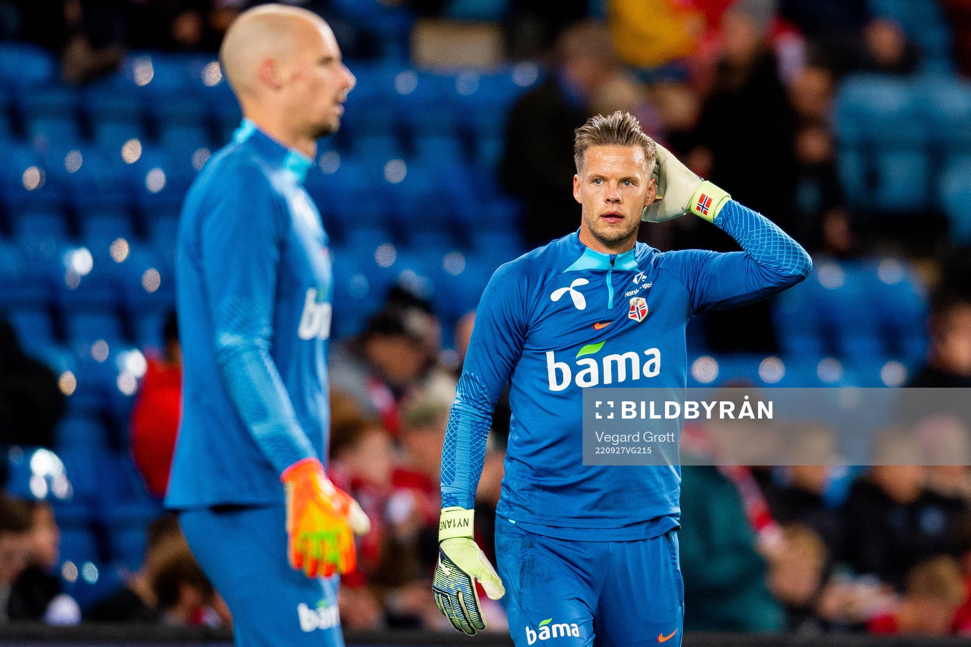 Goalkeeper André Hansen and goalkeeper Ørjan Håskjold
