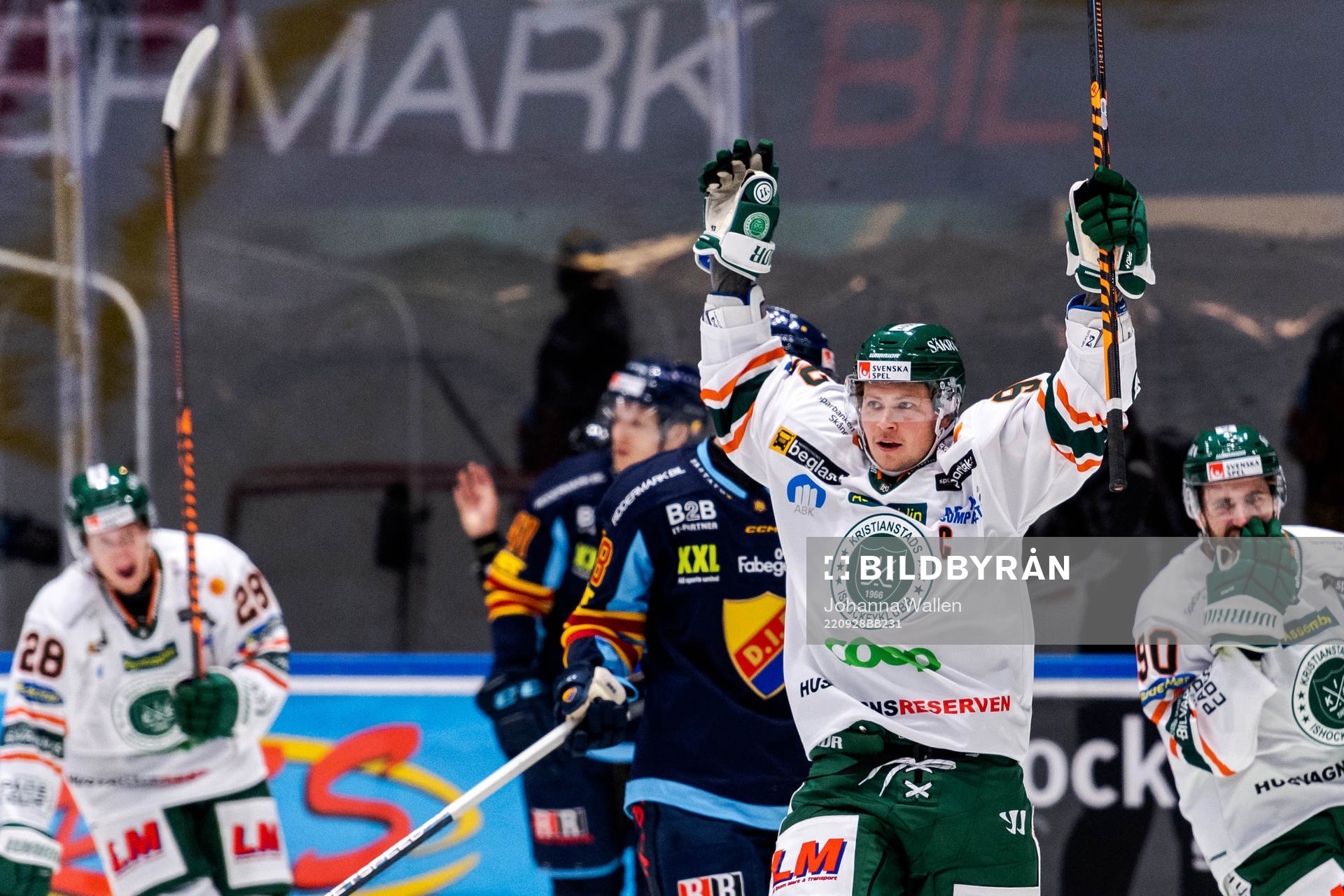 Kristianstads Dennis Svensson jublar