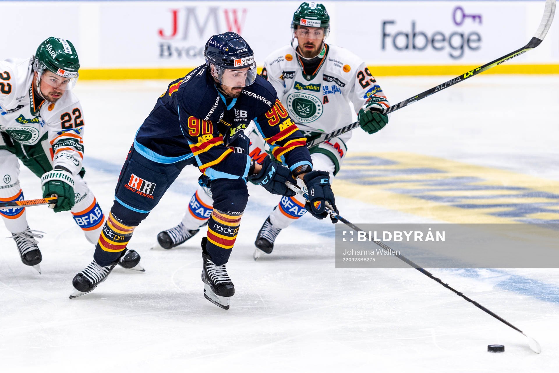 Kristianstads Theodor Pistek och Jack Kopacka mot