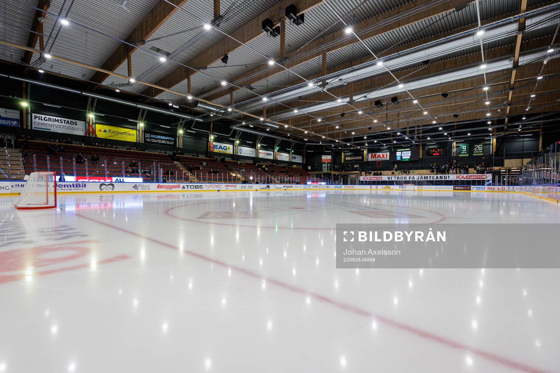 Interiör vy av Östersunds Arena