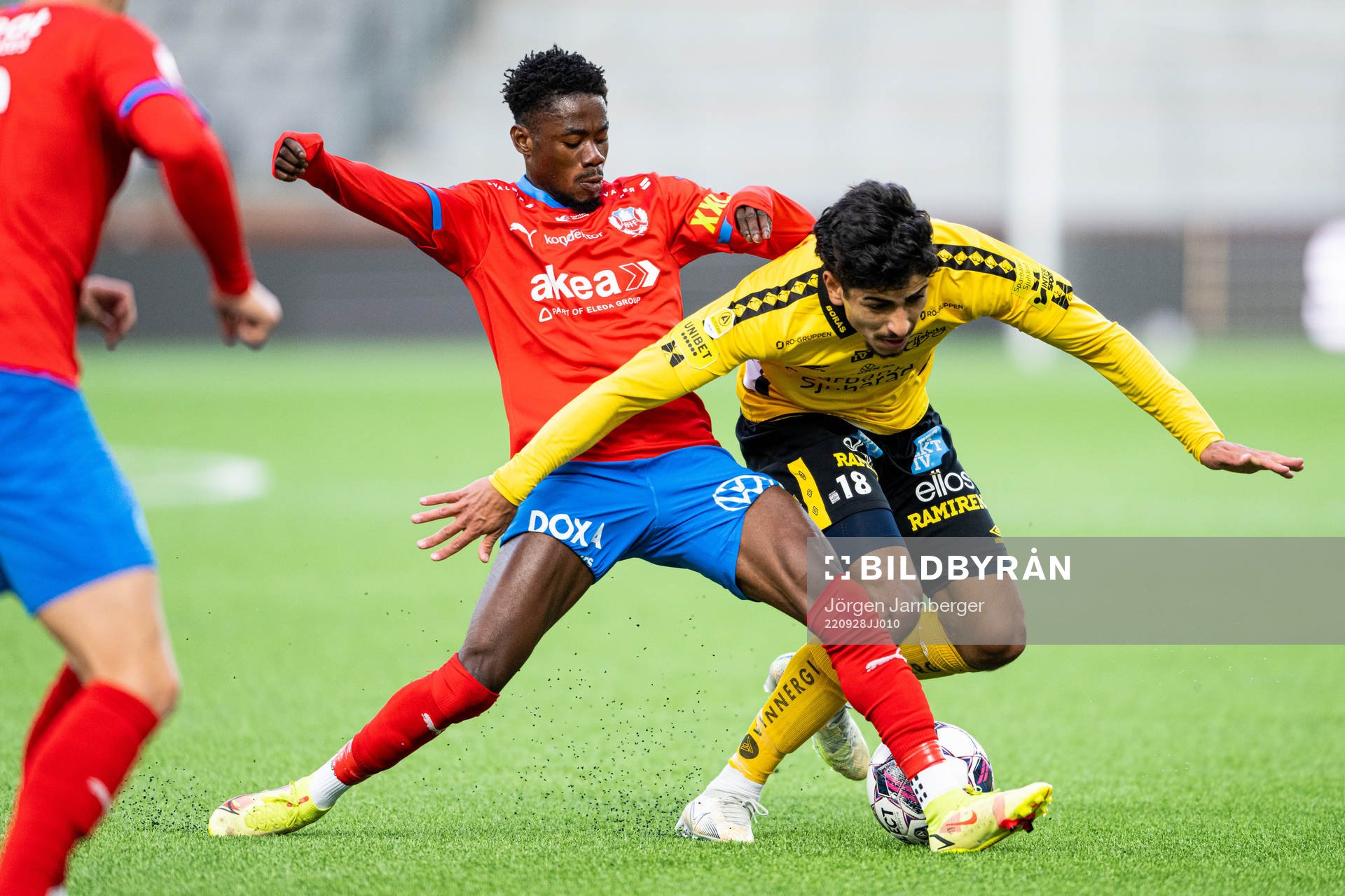 Helsingborgs Joseph Amoako och Elfsborgs Ahmed Qasem