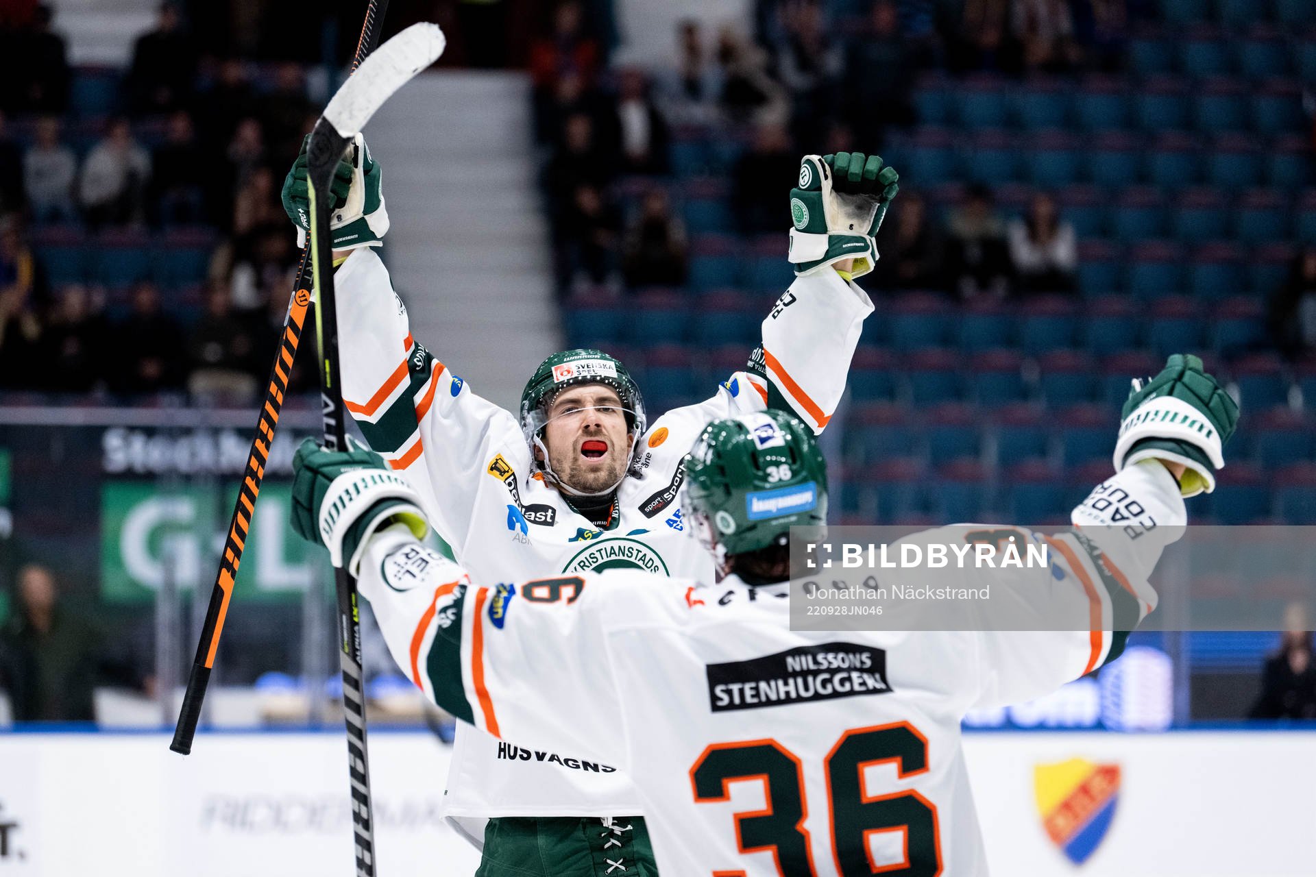Kristianstads Robin Carlsson jublar