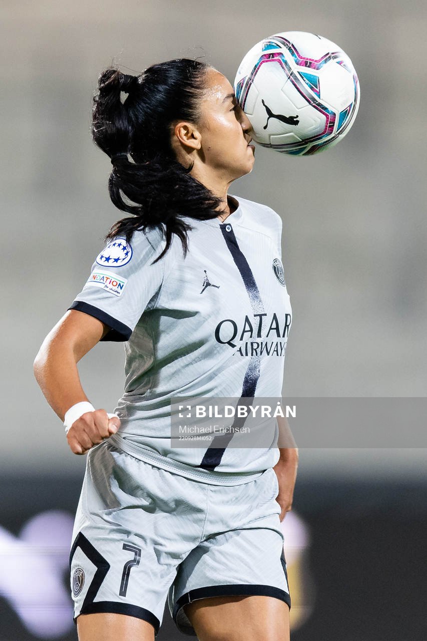 Sakina Karchaoui of Paris Saint Germain during the UEFA Women's Champions League football match between Häcken and Paris Saint Germain on September 28, 2022 in Göteborg.