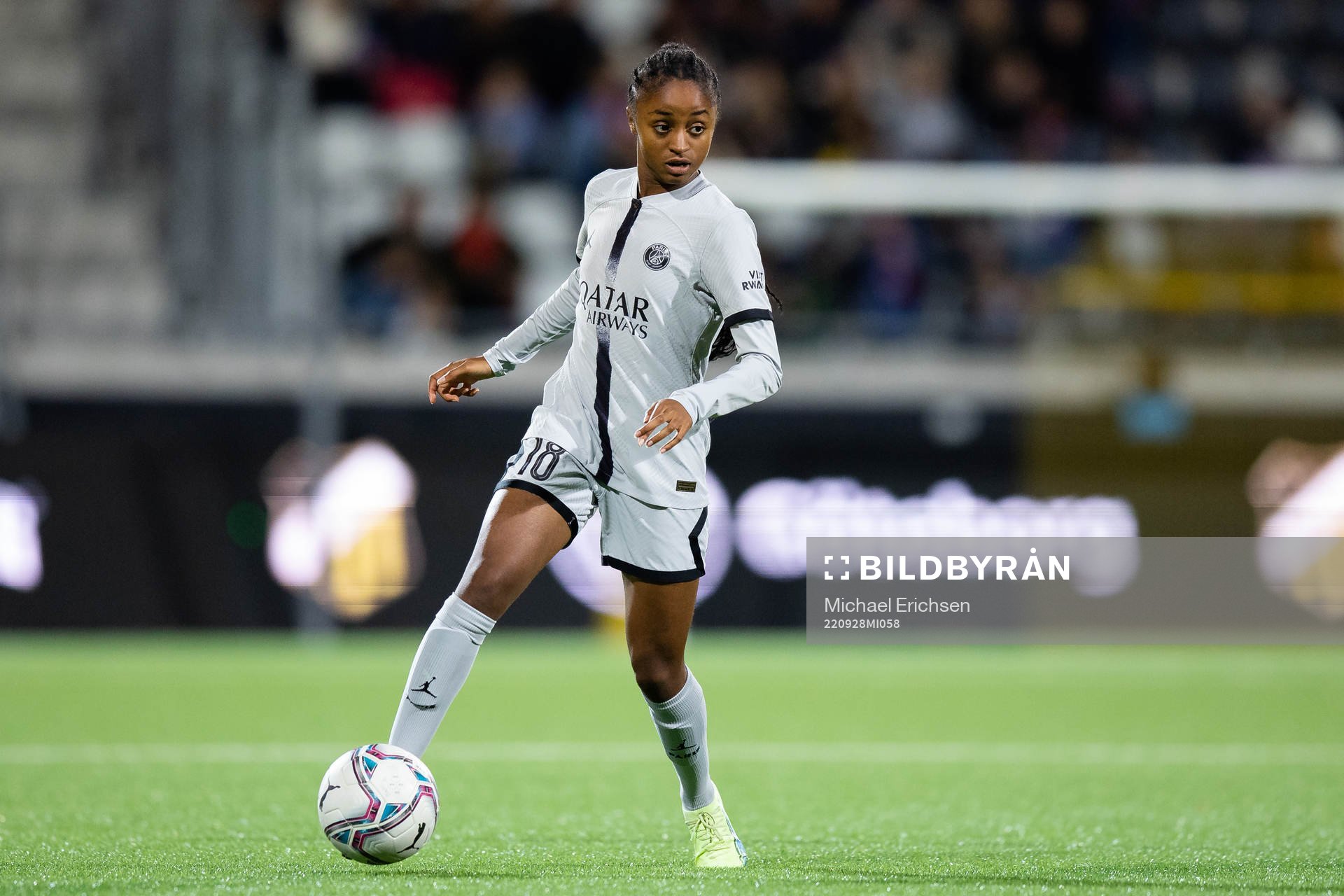 Laurina Fazer of Paris Saint Germain during the UEFA Women's Champions League football match between Häcken and Paris Saint Germain on September 28, 2022 in Göteborg.