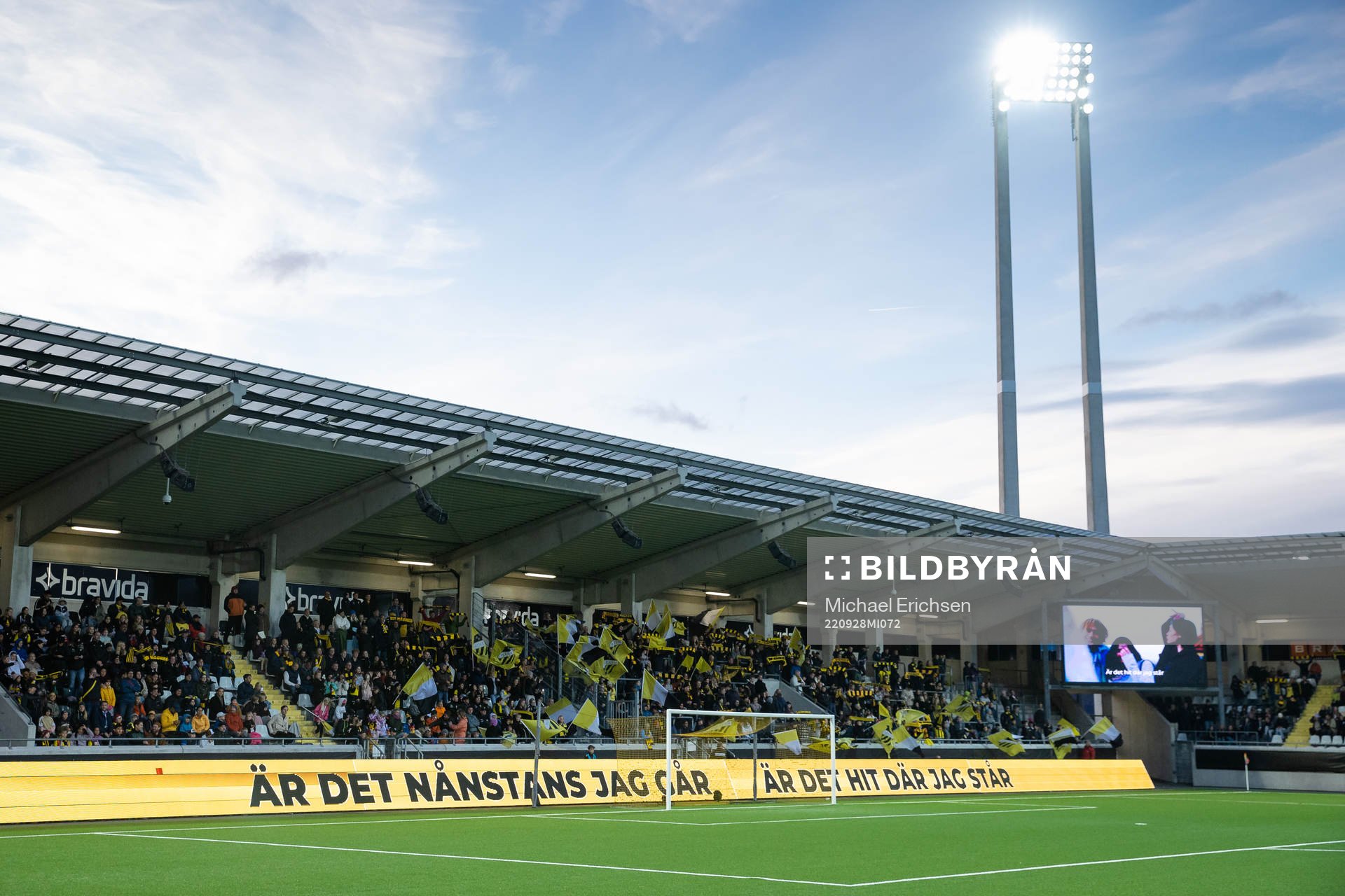 Spectators in the stands