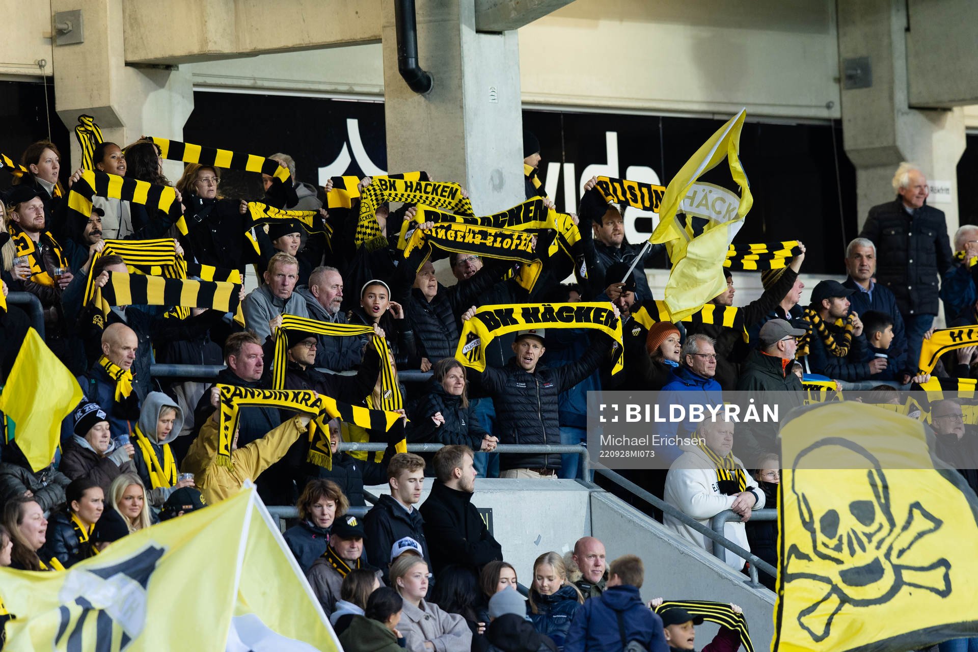 Spectators in the stands