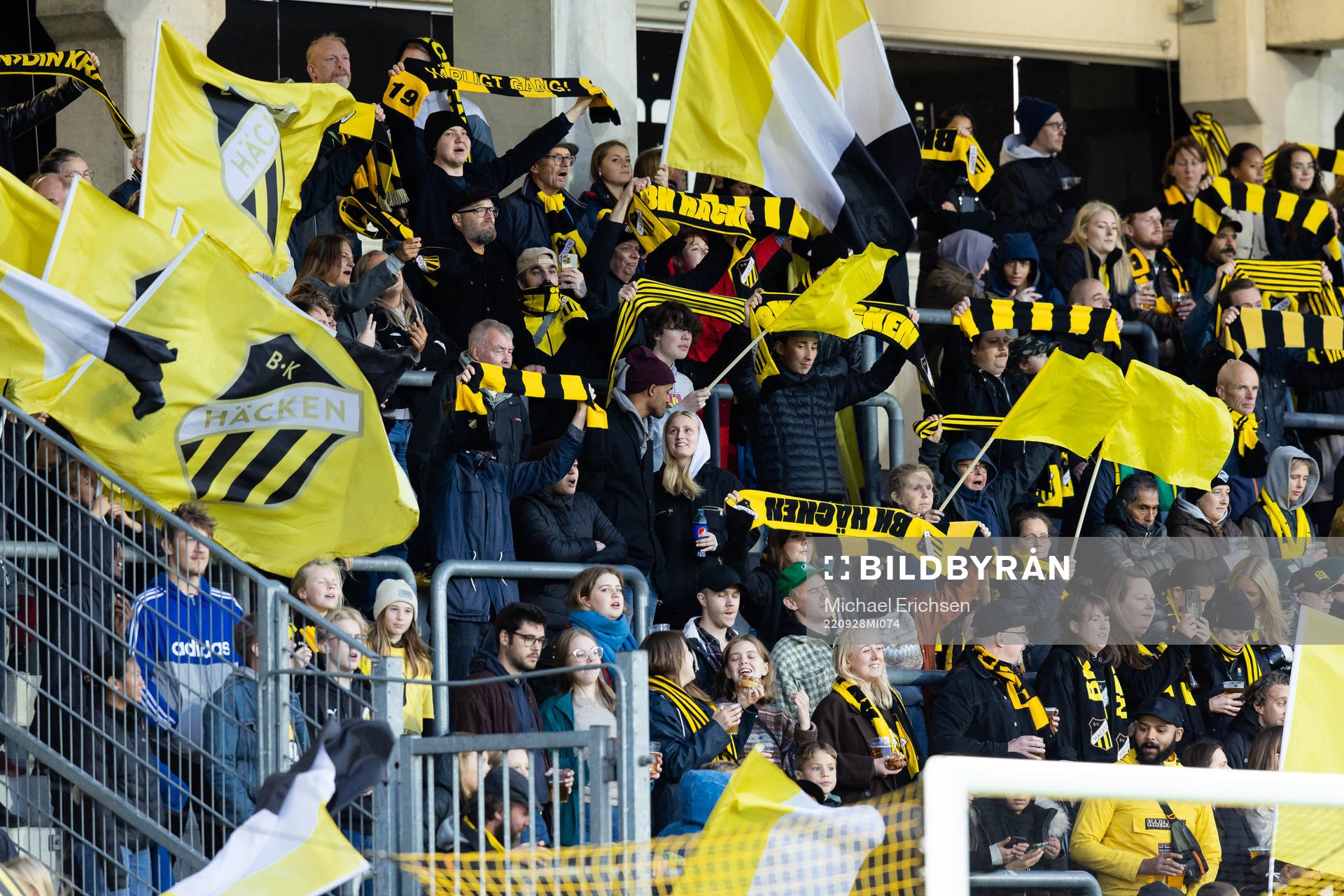 Spectators in the stands