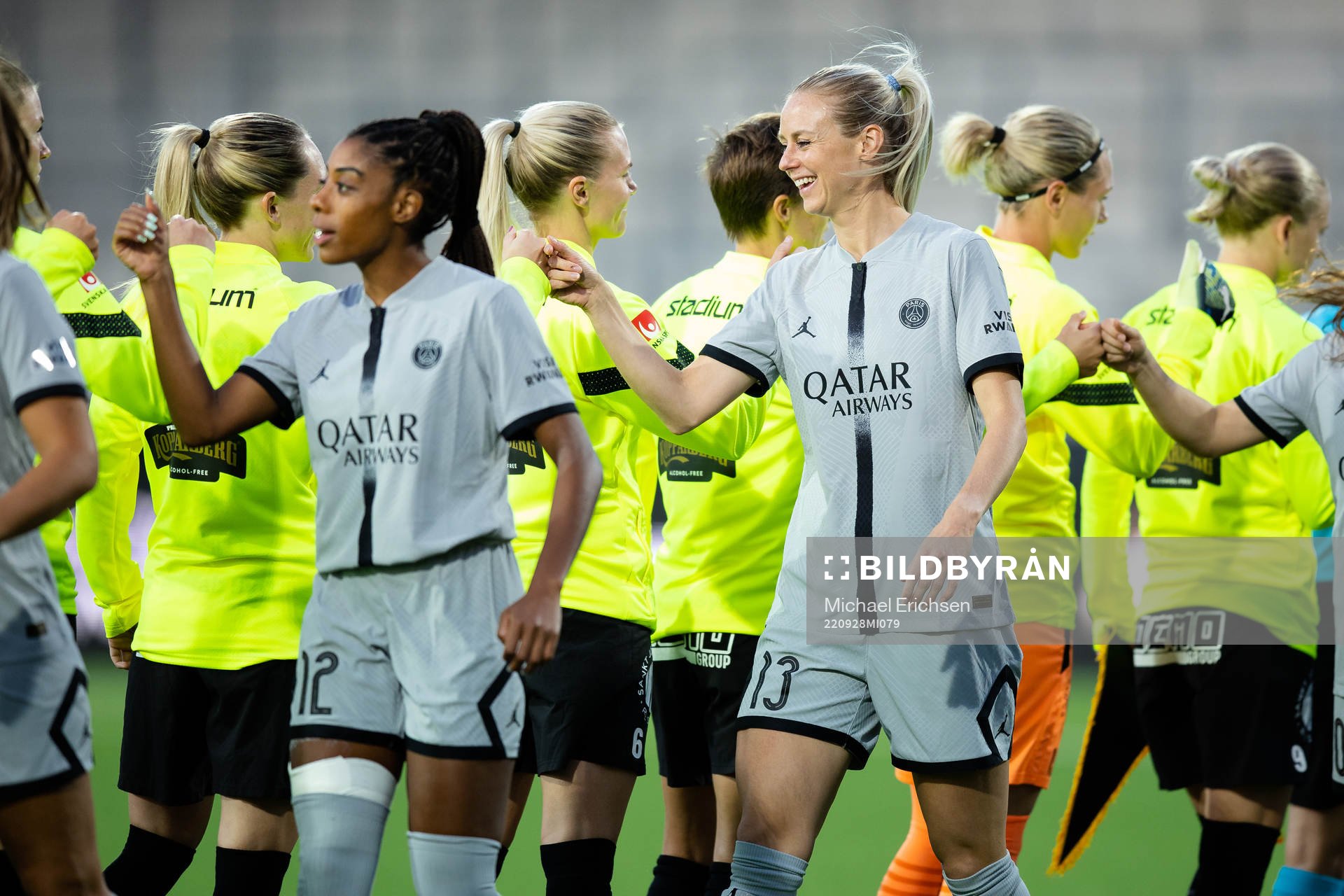 Ashley Lawrence and Amanda Ilestedt of Paris Saint Germain