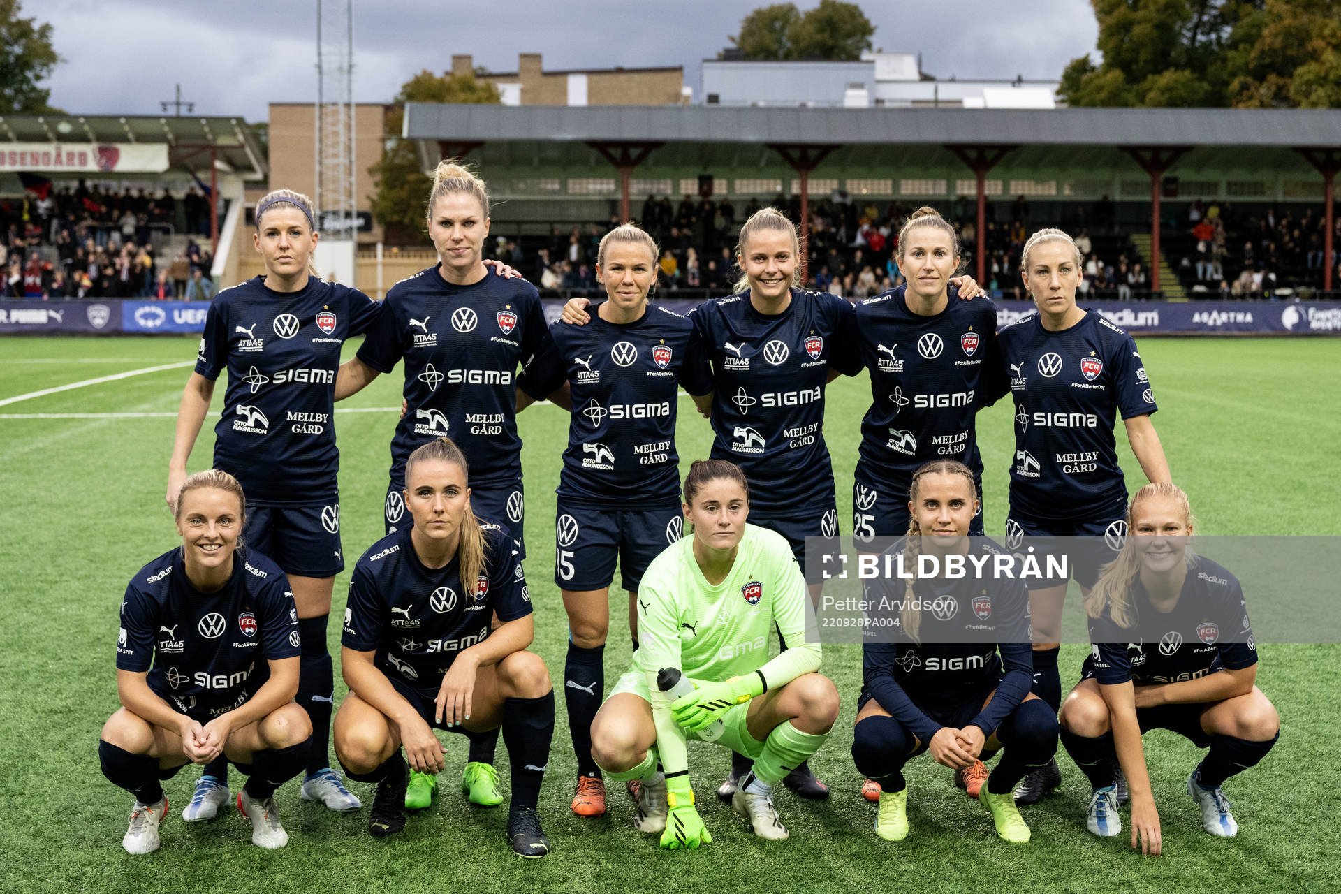 The starting eleven of FC Rosengård