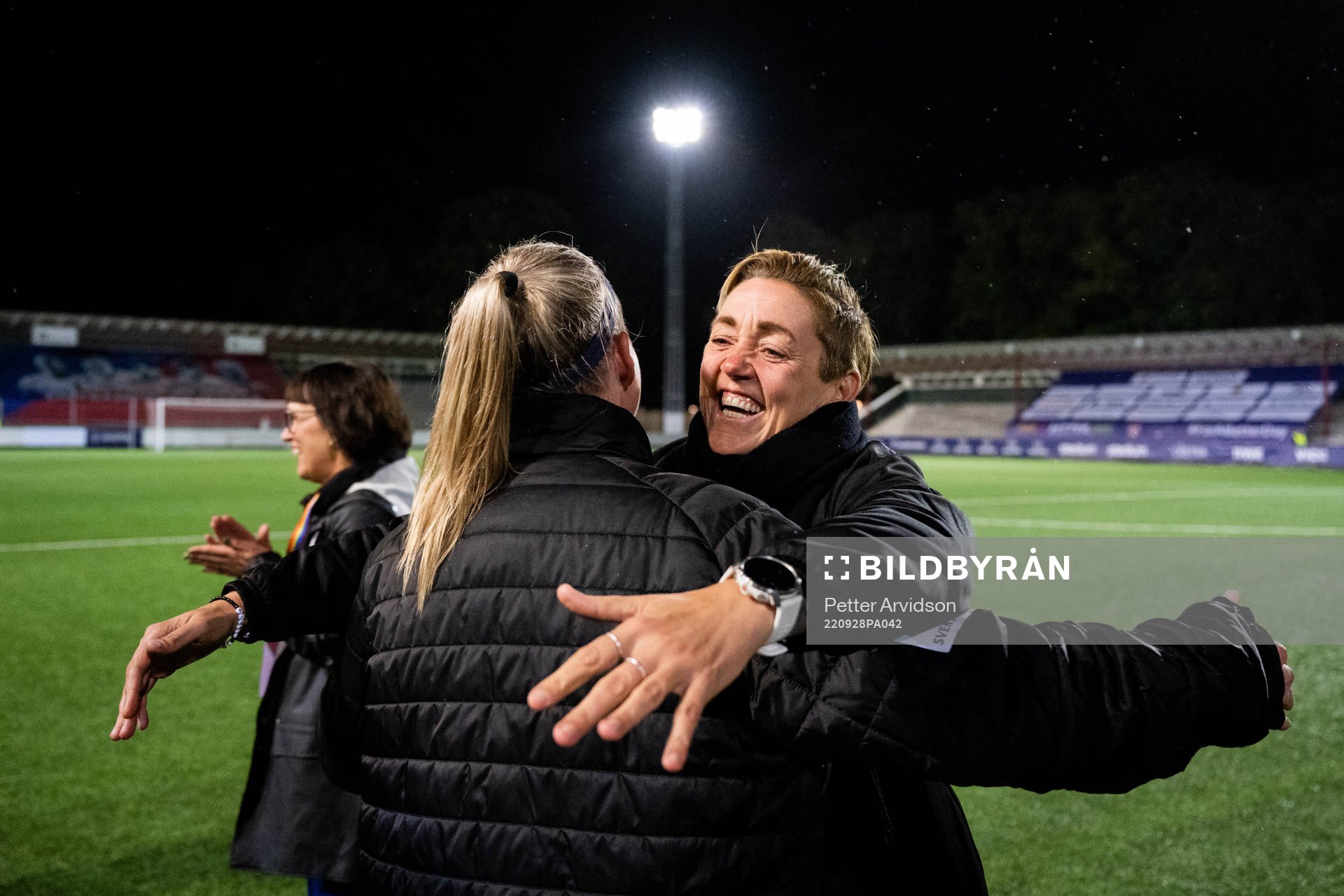Sports director Therese Sjögran of FC Rosengård celebrate