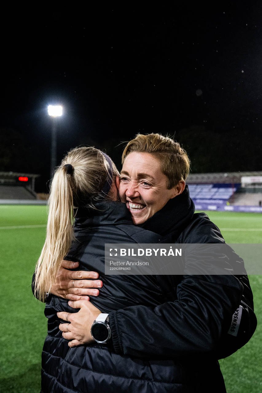 Sports director Therese Sjögran of FC Rosengård celebrate