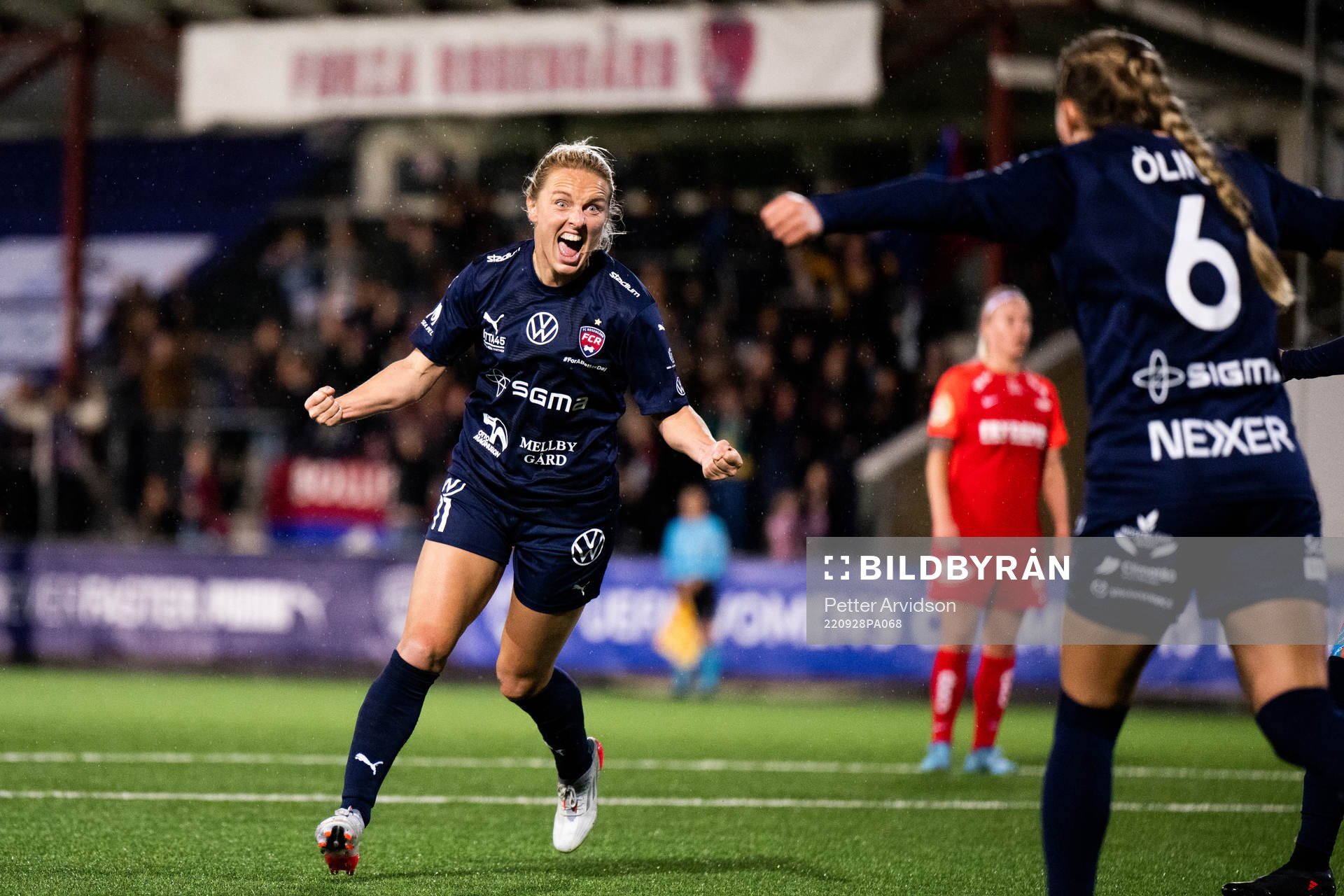 Mimmi Larsson of FC Rosengård celebrates