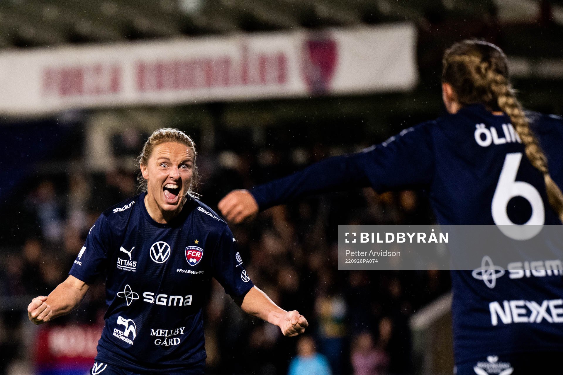Mimmi Larsson of FC Rosengård celebrates