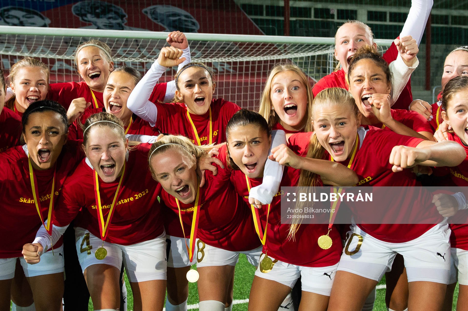 Rosengårds spelare jublar