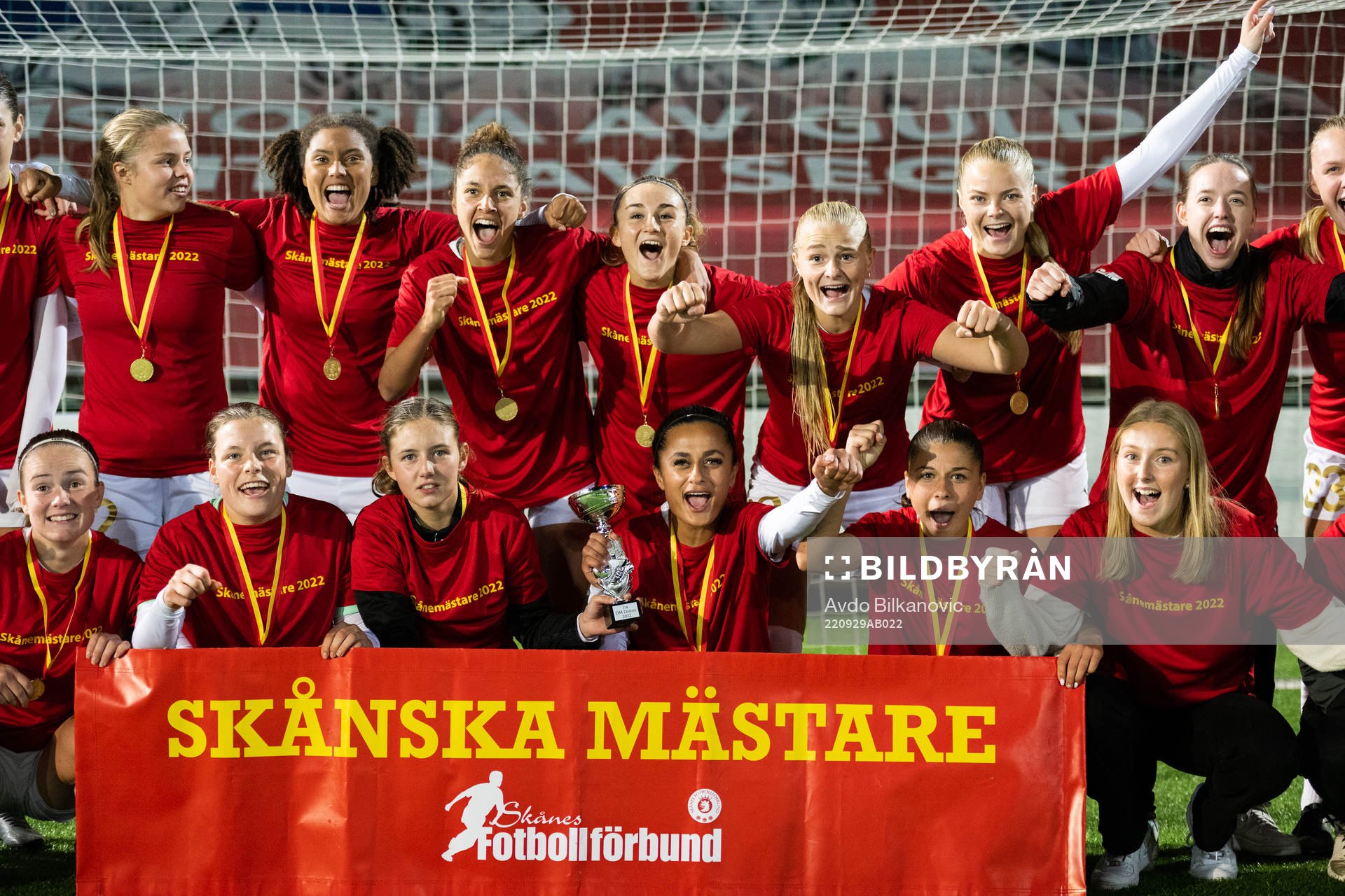 Rosengårds spelare jublar