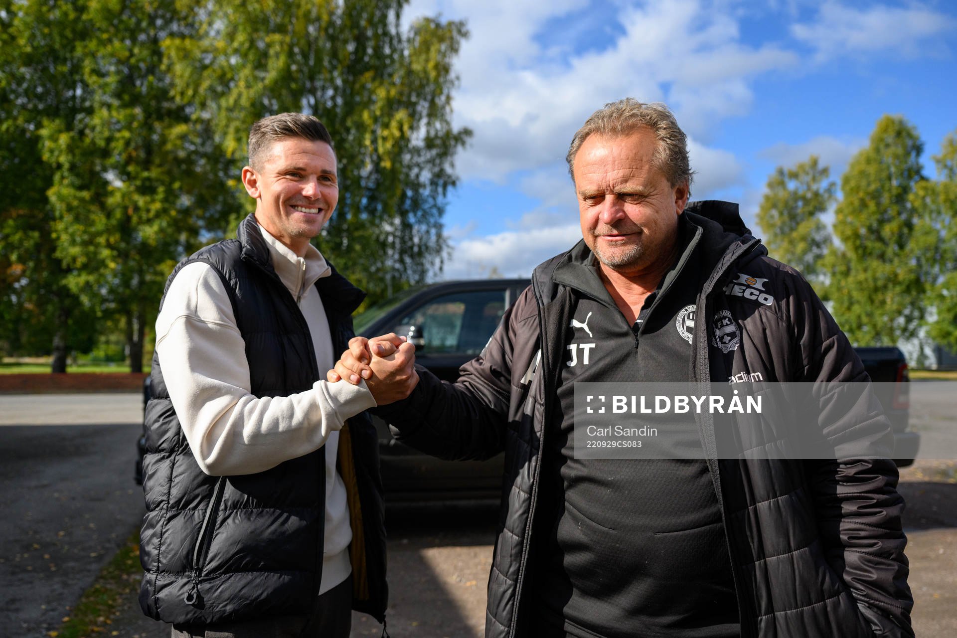 Värnamos Marcus Antonsson och assisterande tränare Jonas