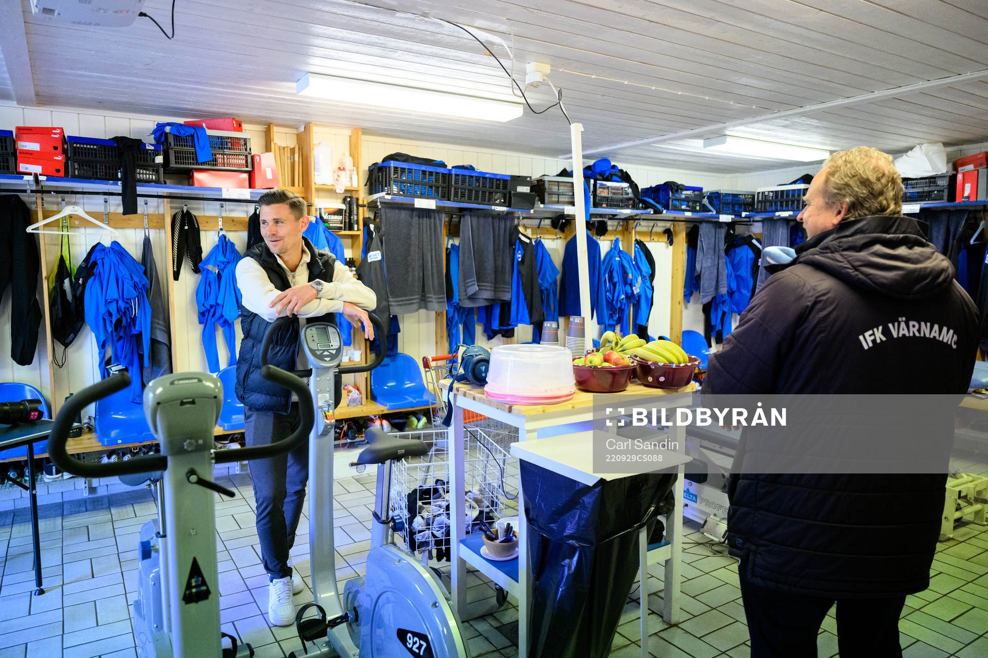 Värnamos Marcus Antonsson och assisterande tränare Jonas