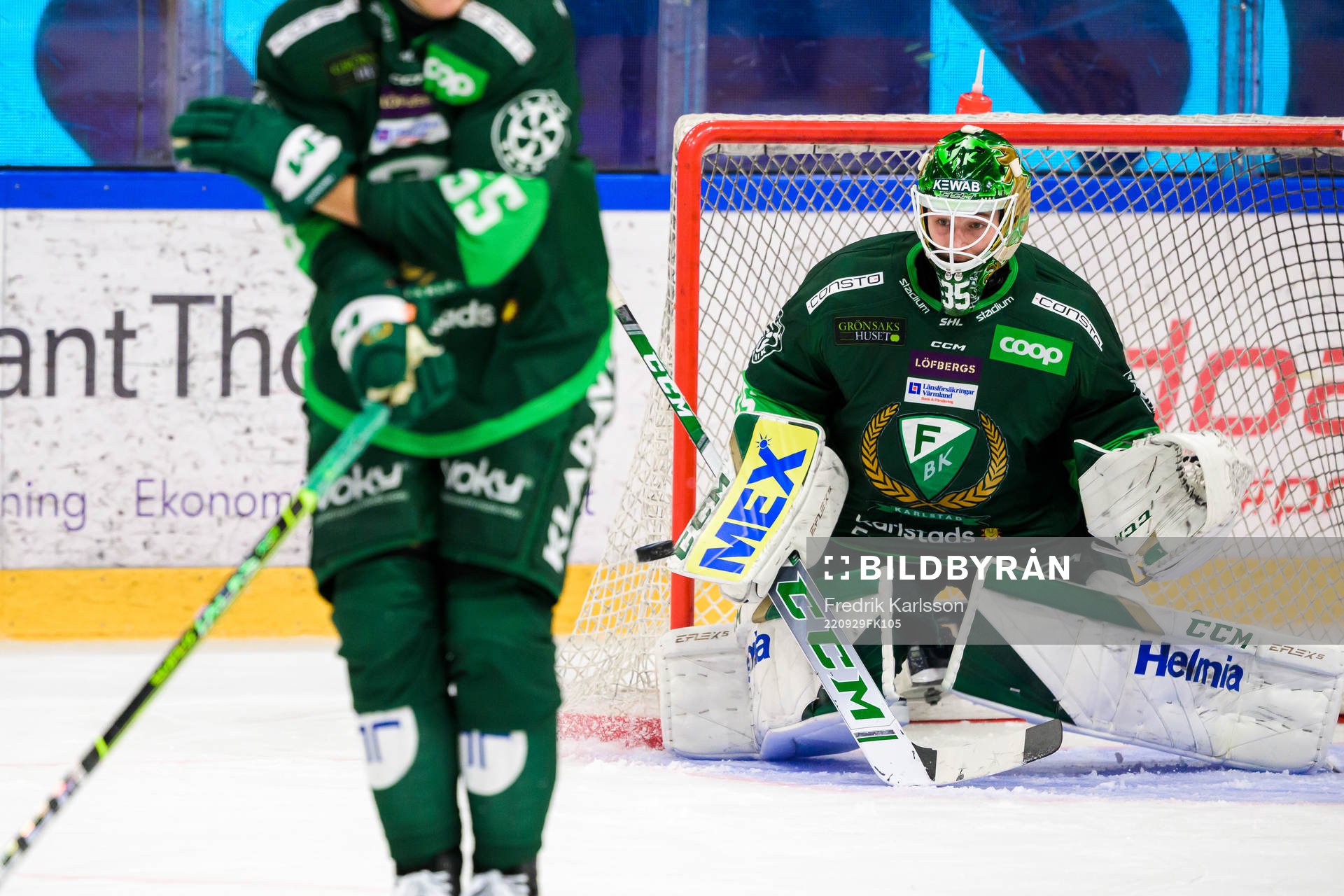 Färjestads målvakt Dennis Hildeby