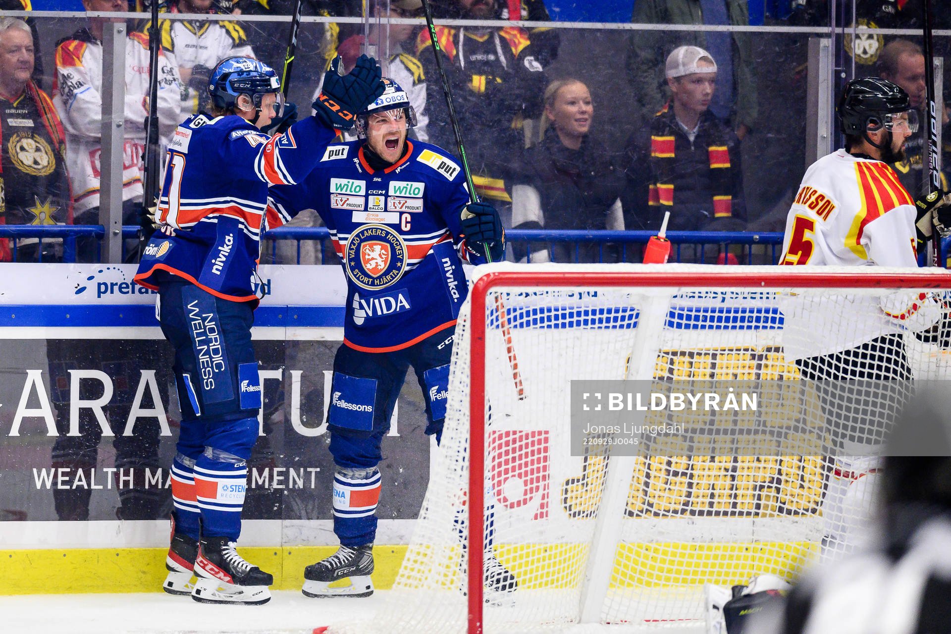 Växjös Ludvig Nilsson och Erik Josefsson jublar