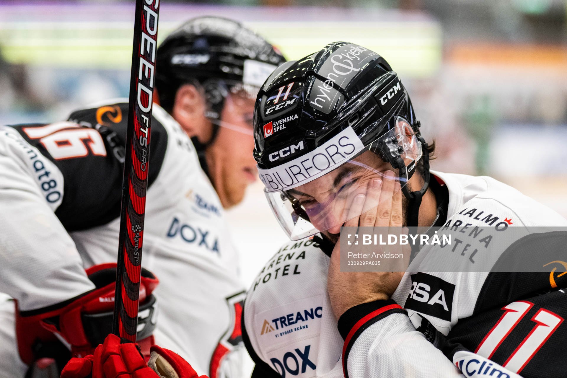 Malmö Redhawks Markus Lauridsen har ont