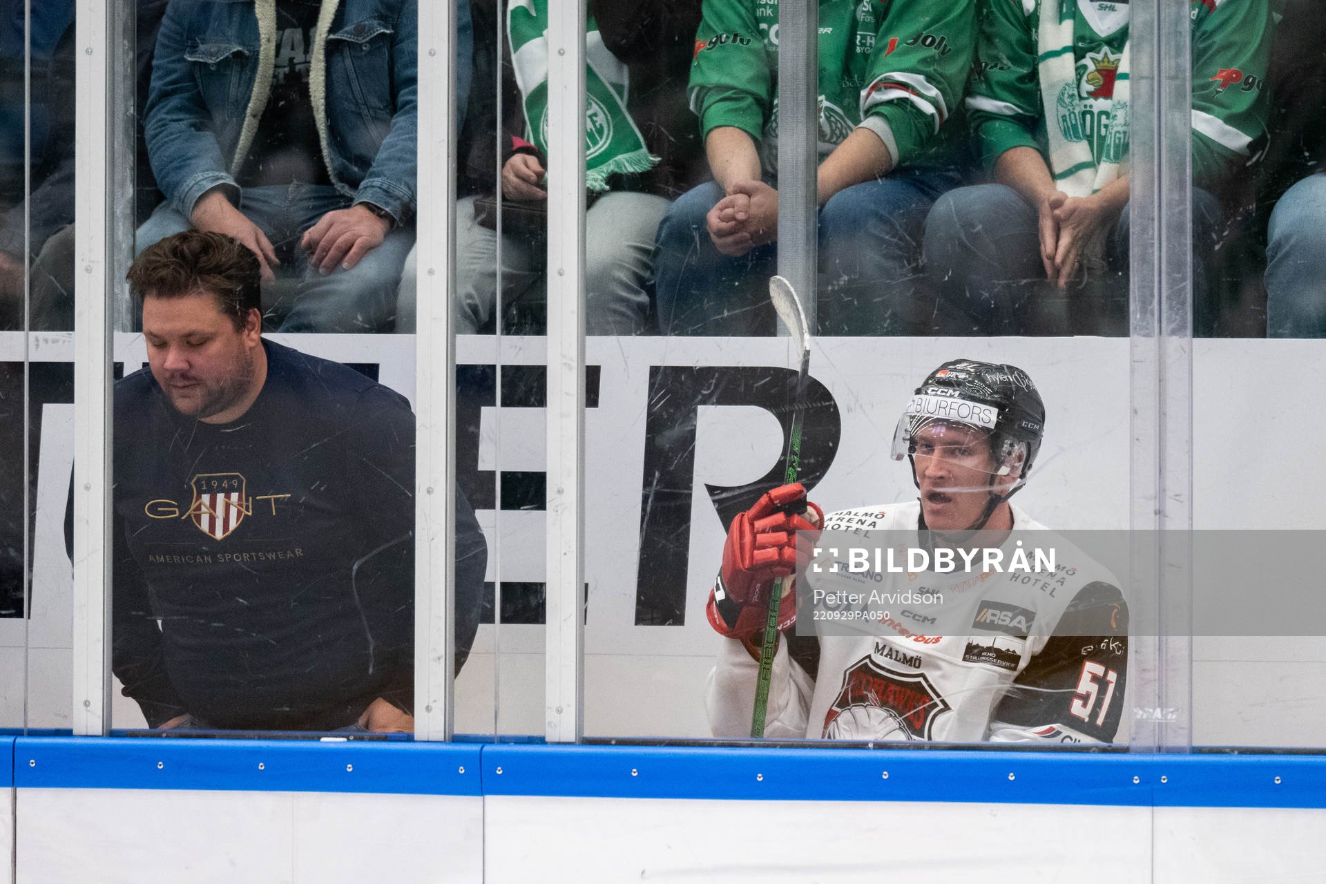 Malmö Redhawks Emil Sylvegård i utvisningsbåset