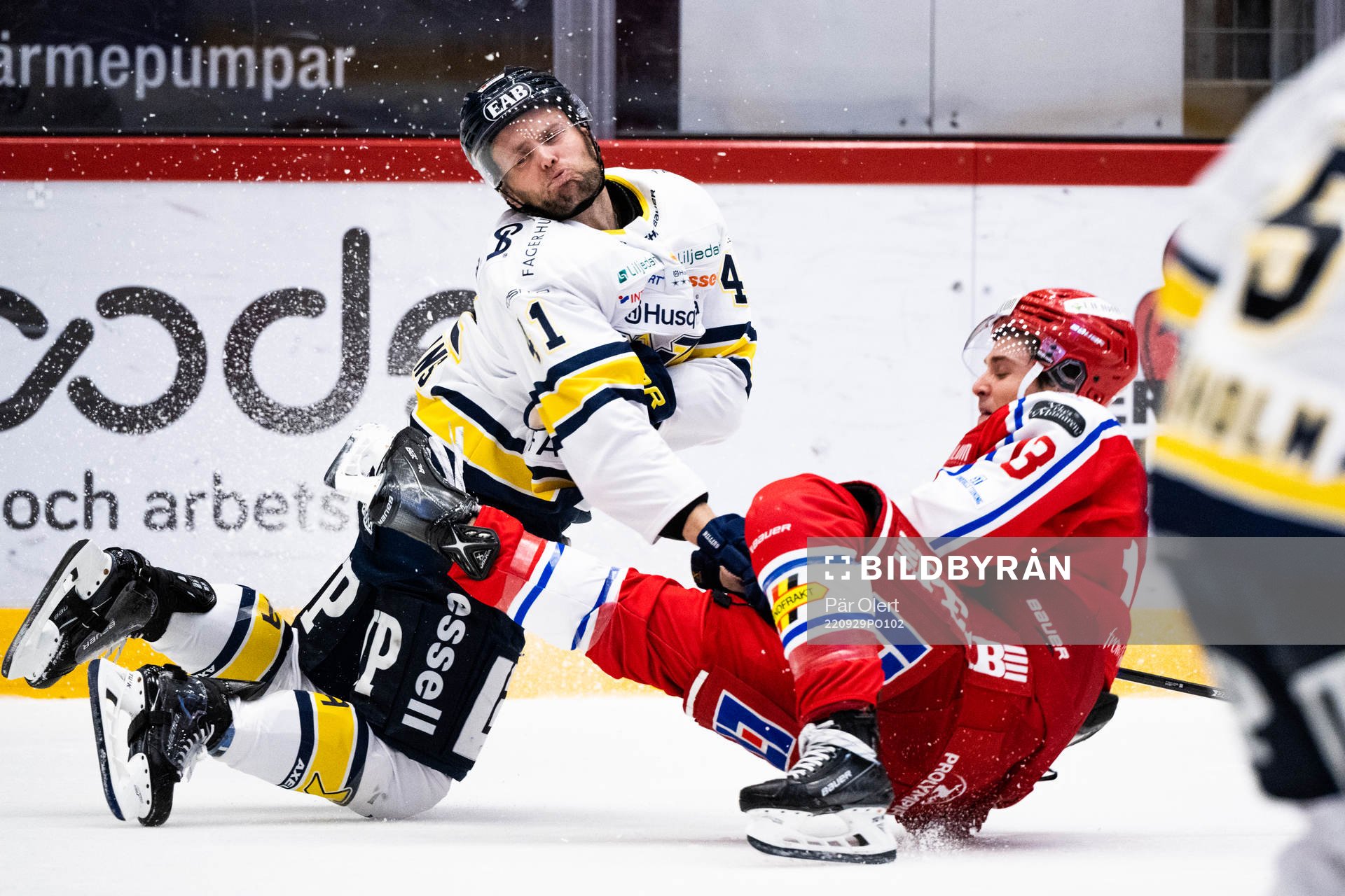 HV71s Chad Billins och Timrås Nicholas Halloran
