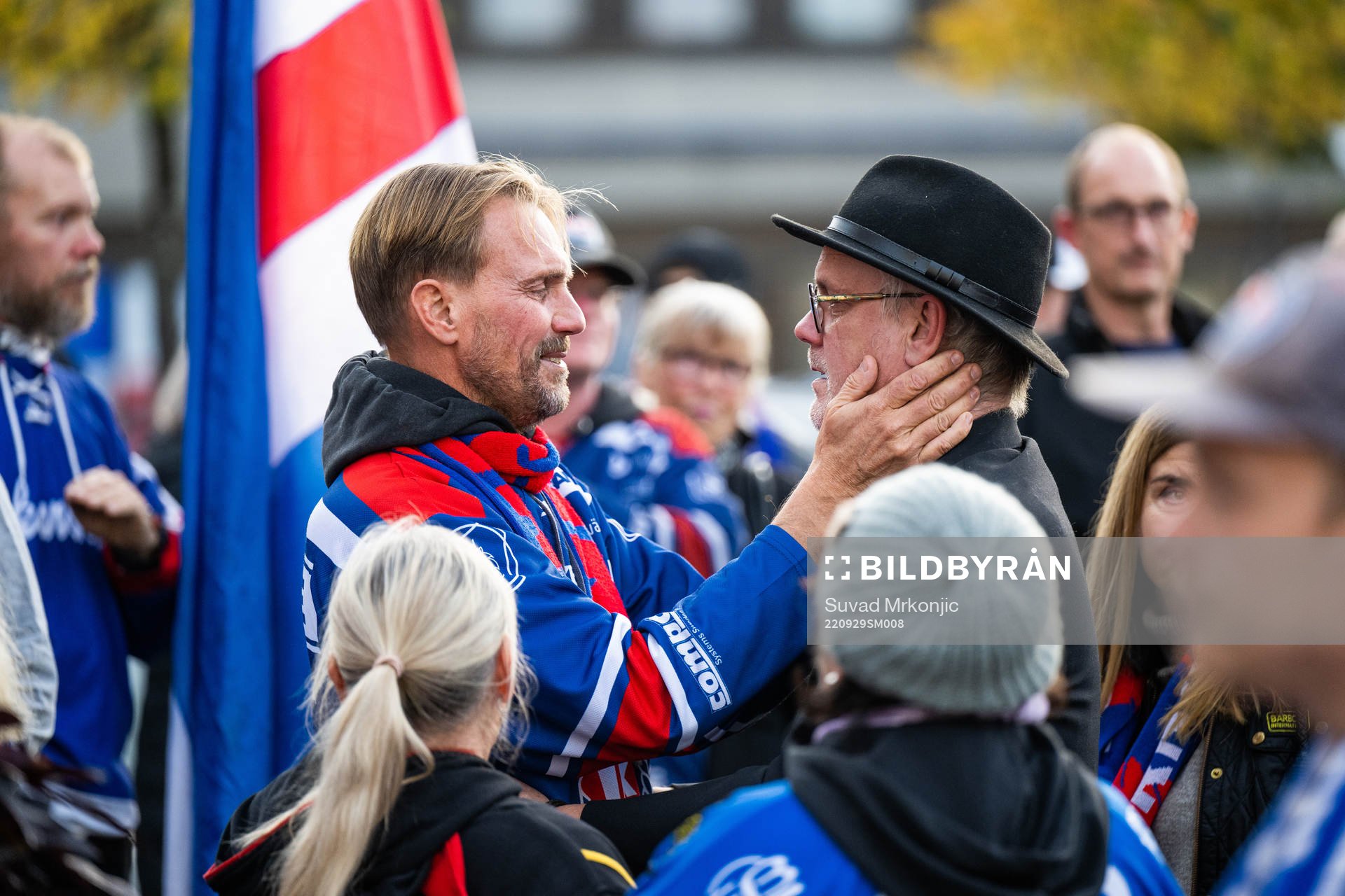 Per Sandberg vid en minnesstund för sin bror Ulf Sandberg
