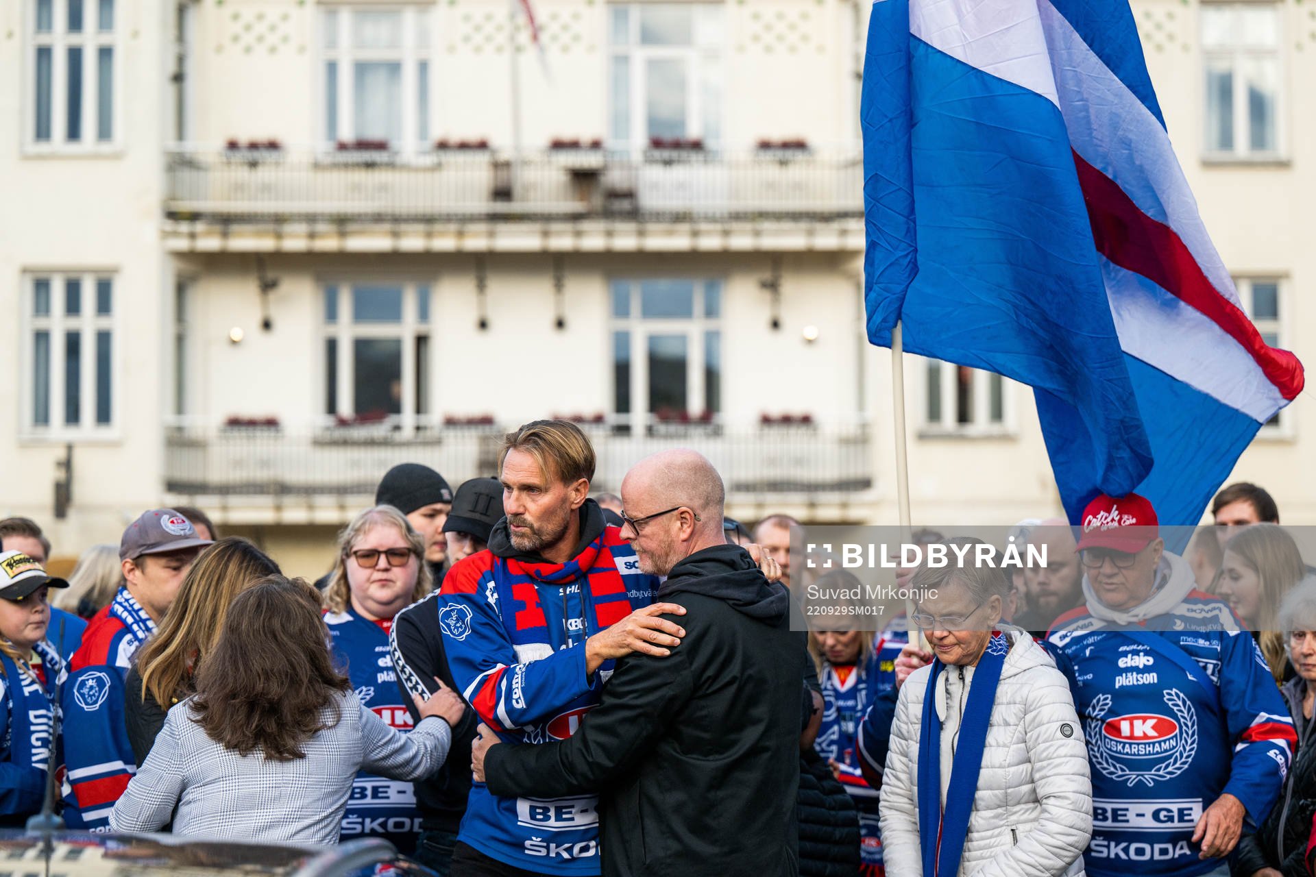 Per Sandberg vid en minnesstund för sin bror Ulf Sandberg