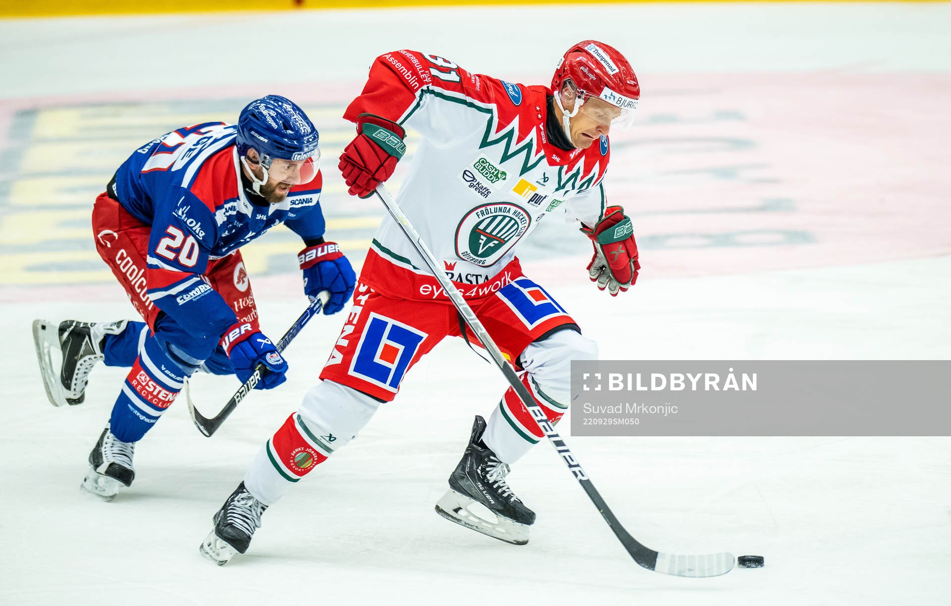 Oskarshamns Hynek Zohorna och Frölundas Nicklas Lasu