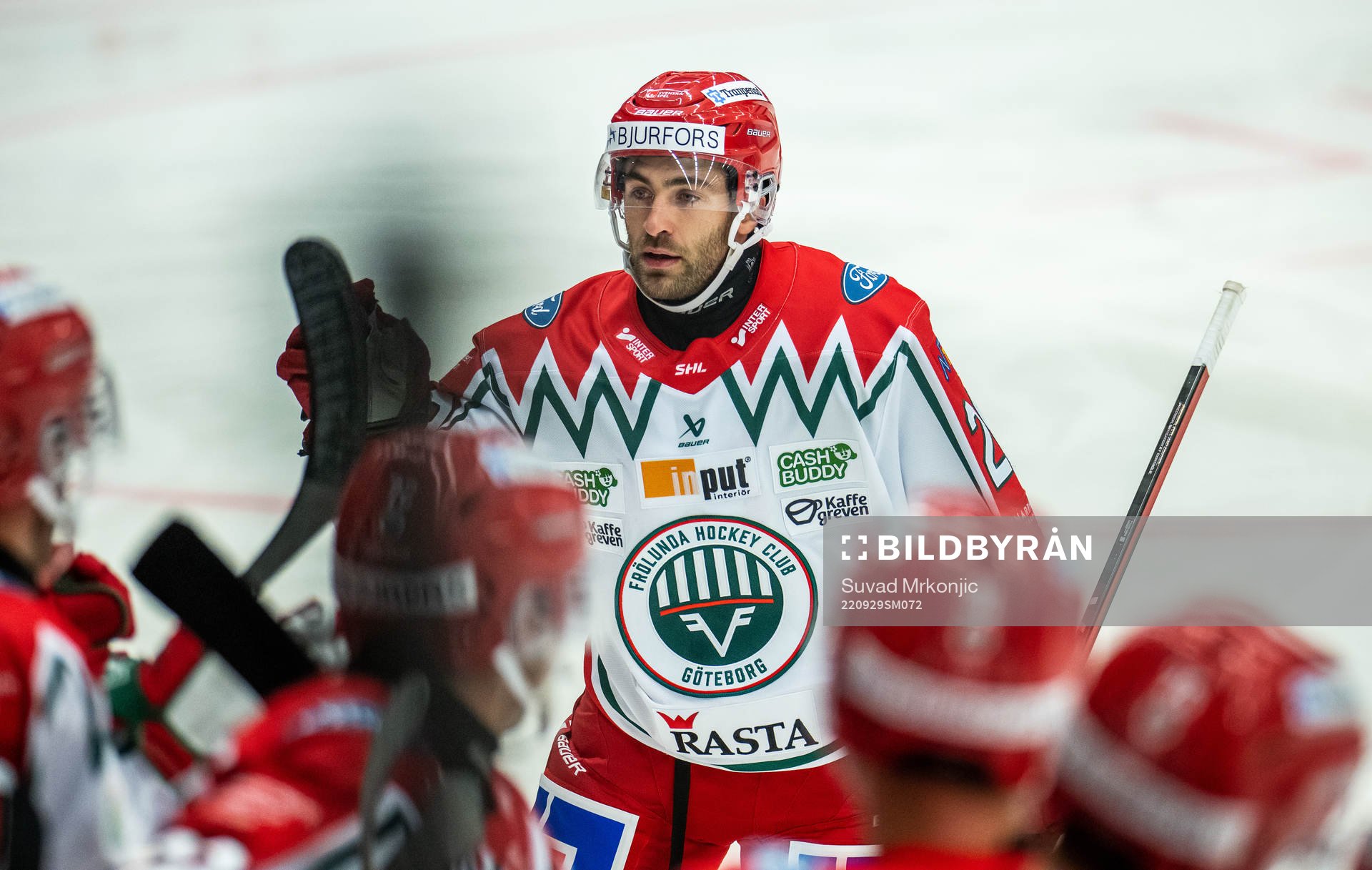 Frölundas Anthony Greco jublar
