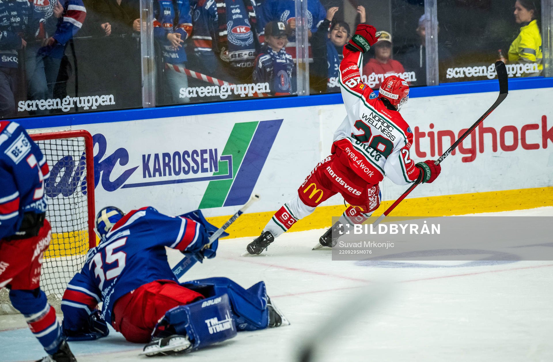 Frölundas Anthony Greco jublar