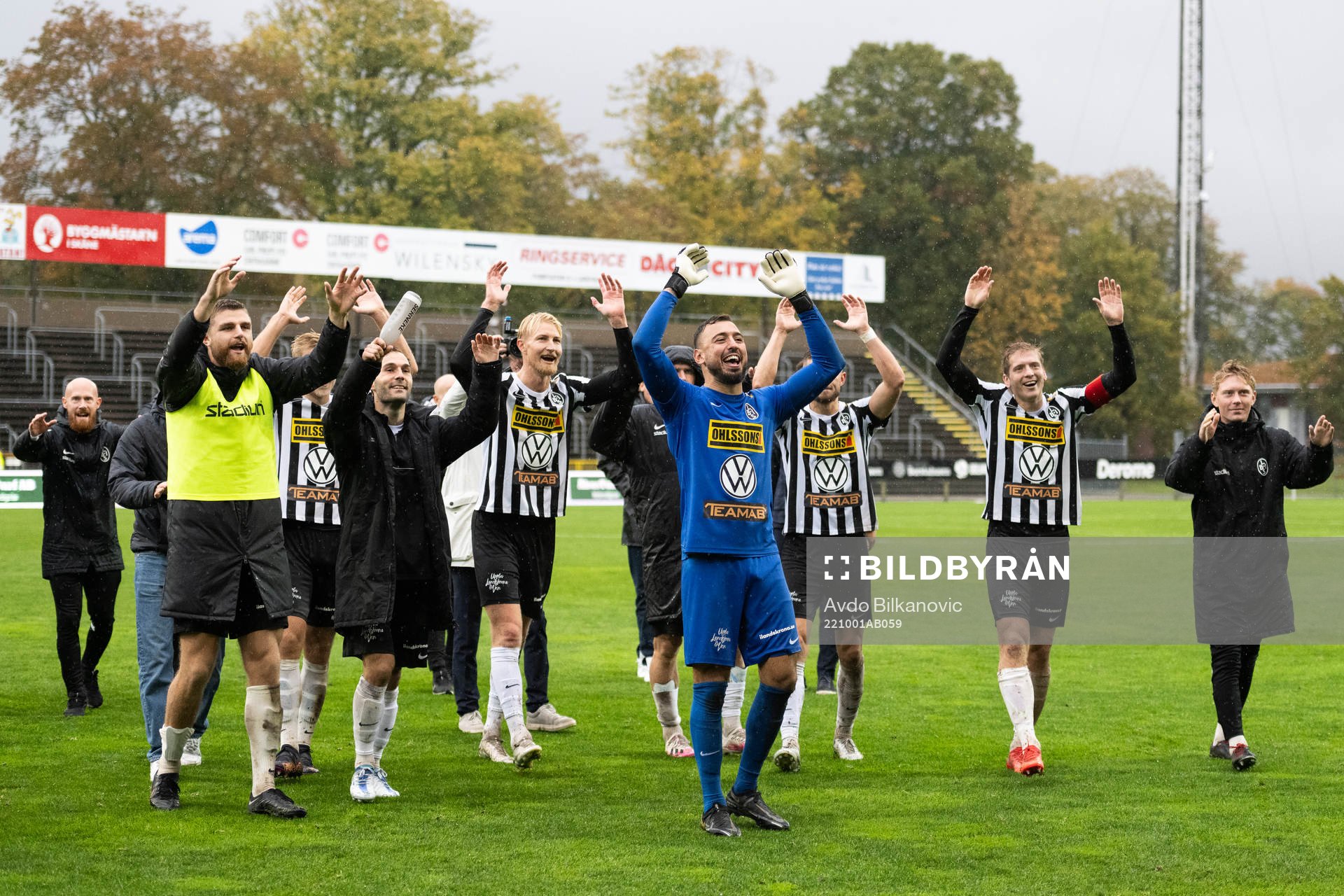 Landskronas spelare jublar