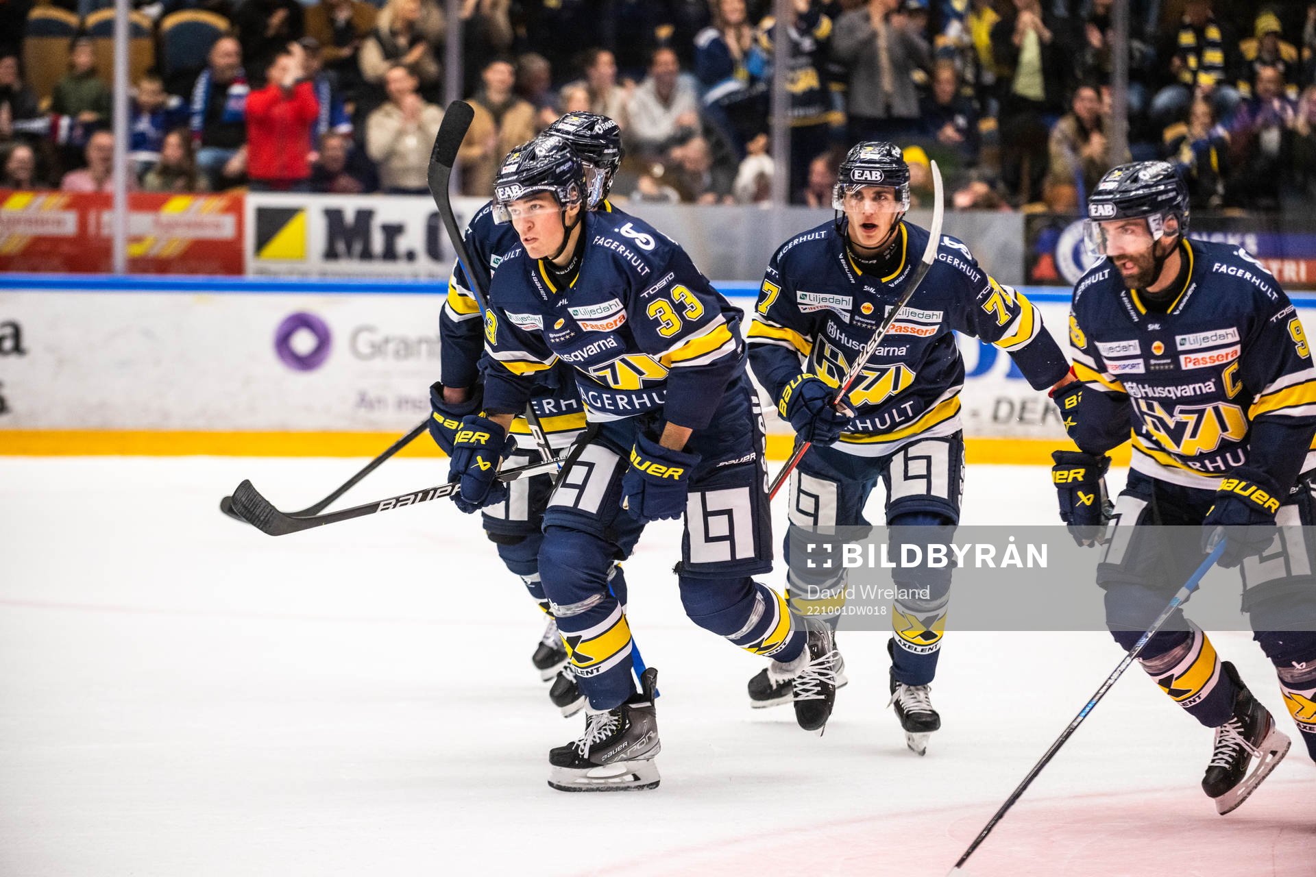 HV71s Måns Lindbäck  jublar