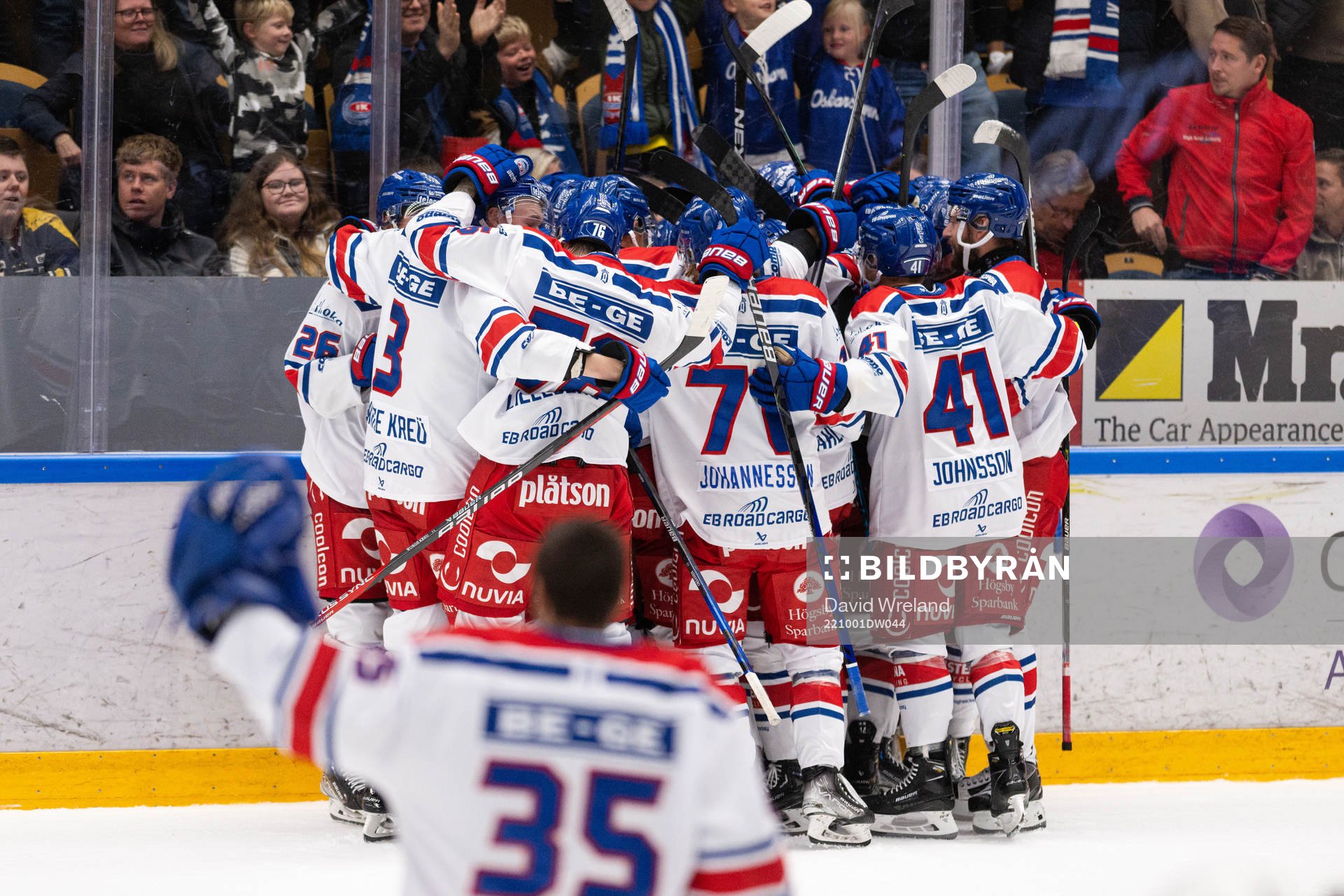 Oskarshamns spelare jublar