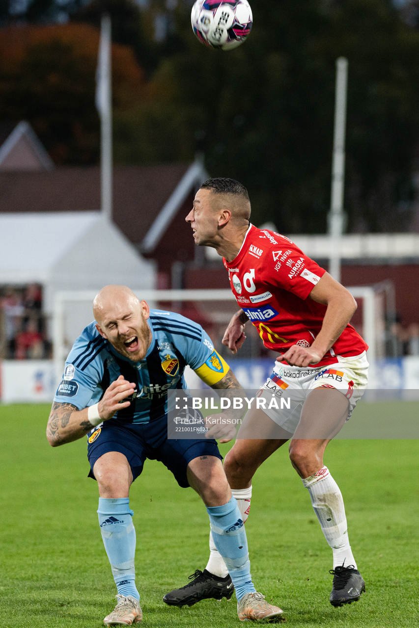 Djurgårdens Magnus Eriksson och Degerfors Nikola Djurdjic