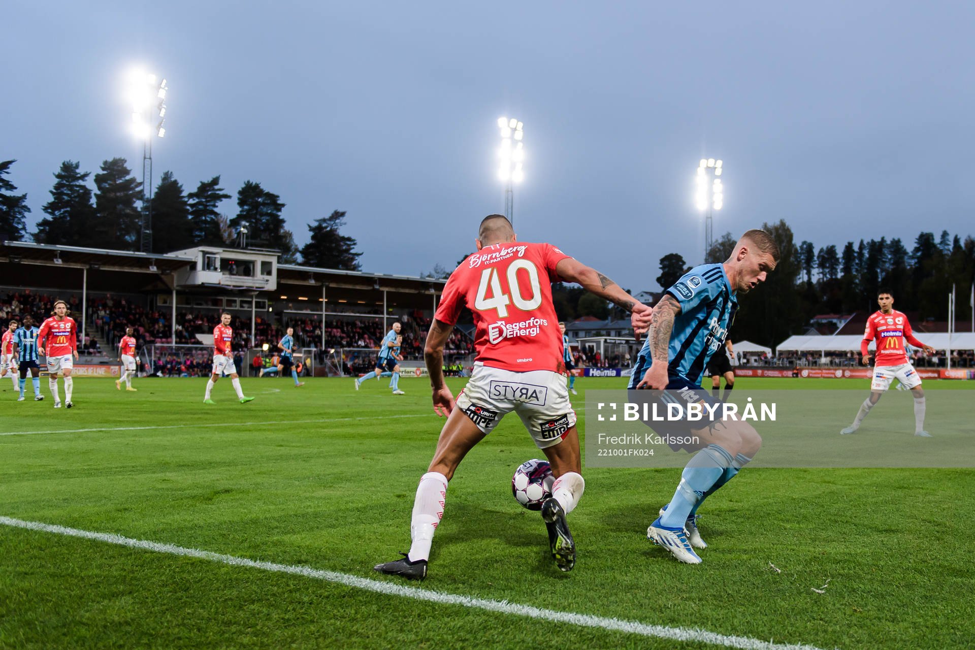 Degerfors Nikola Djurdjic och Djurgårdens Victor Edvardsen