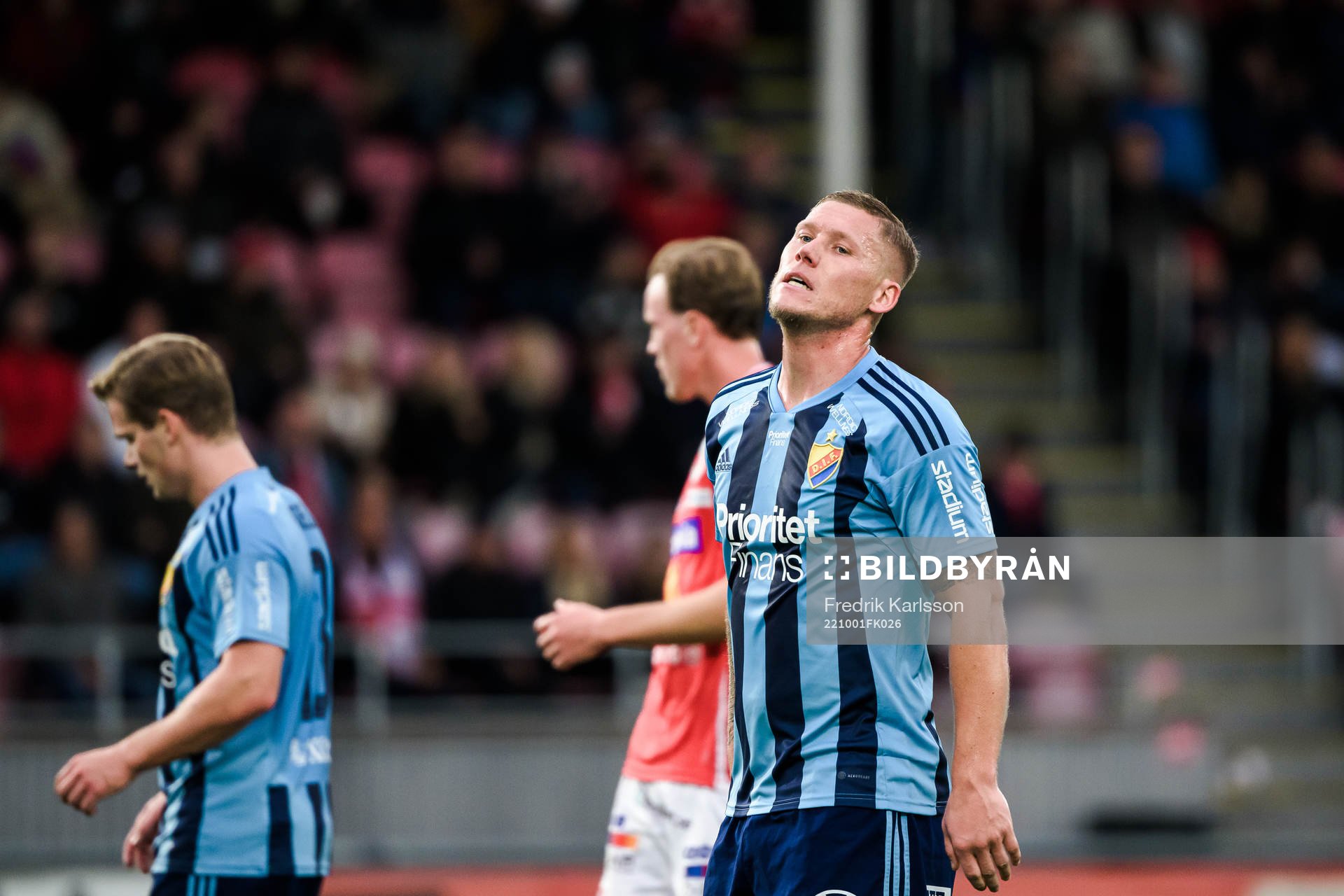 Djurgårdens Victor Edvardsen deppar