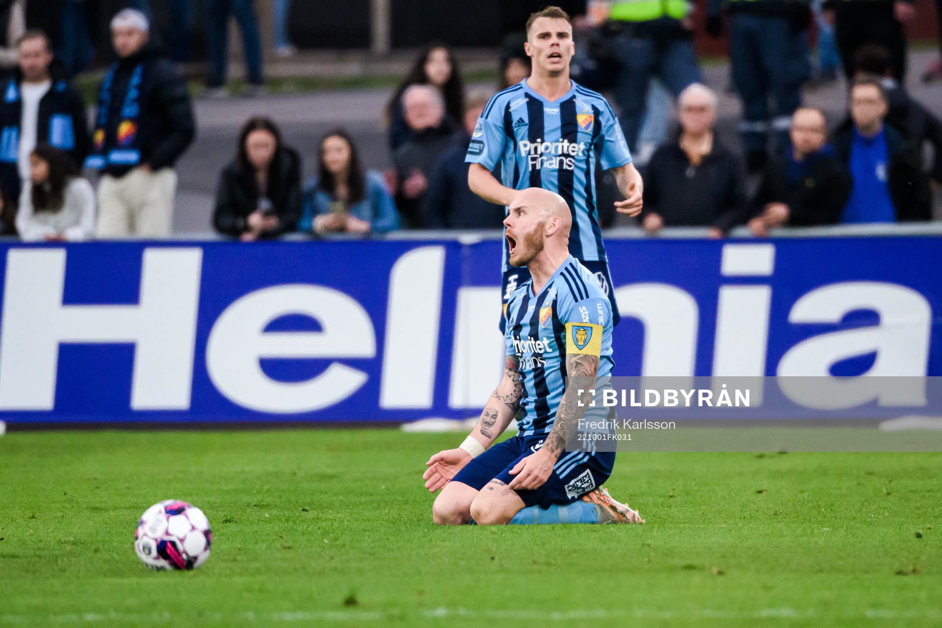 Djurgårdens Magnus Eriksson reagerar